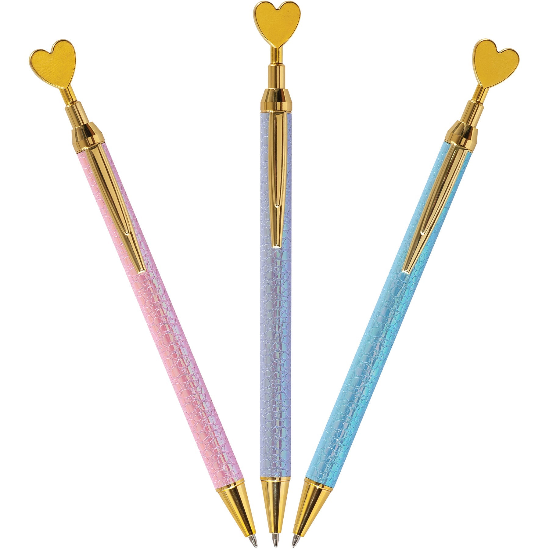 Merangue Heart Topper Pen with Gold Accent Black Ink 1.0mm Tip