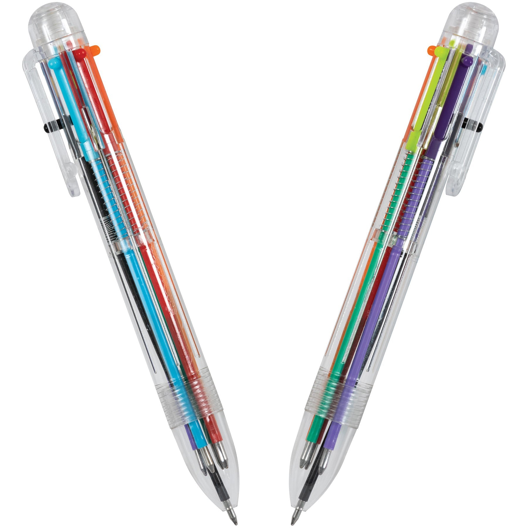 Merangue Clear Barrel Pen 6 Color Ink 1.0mm Tip