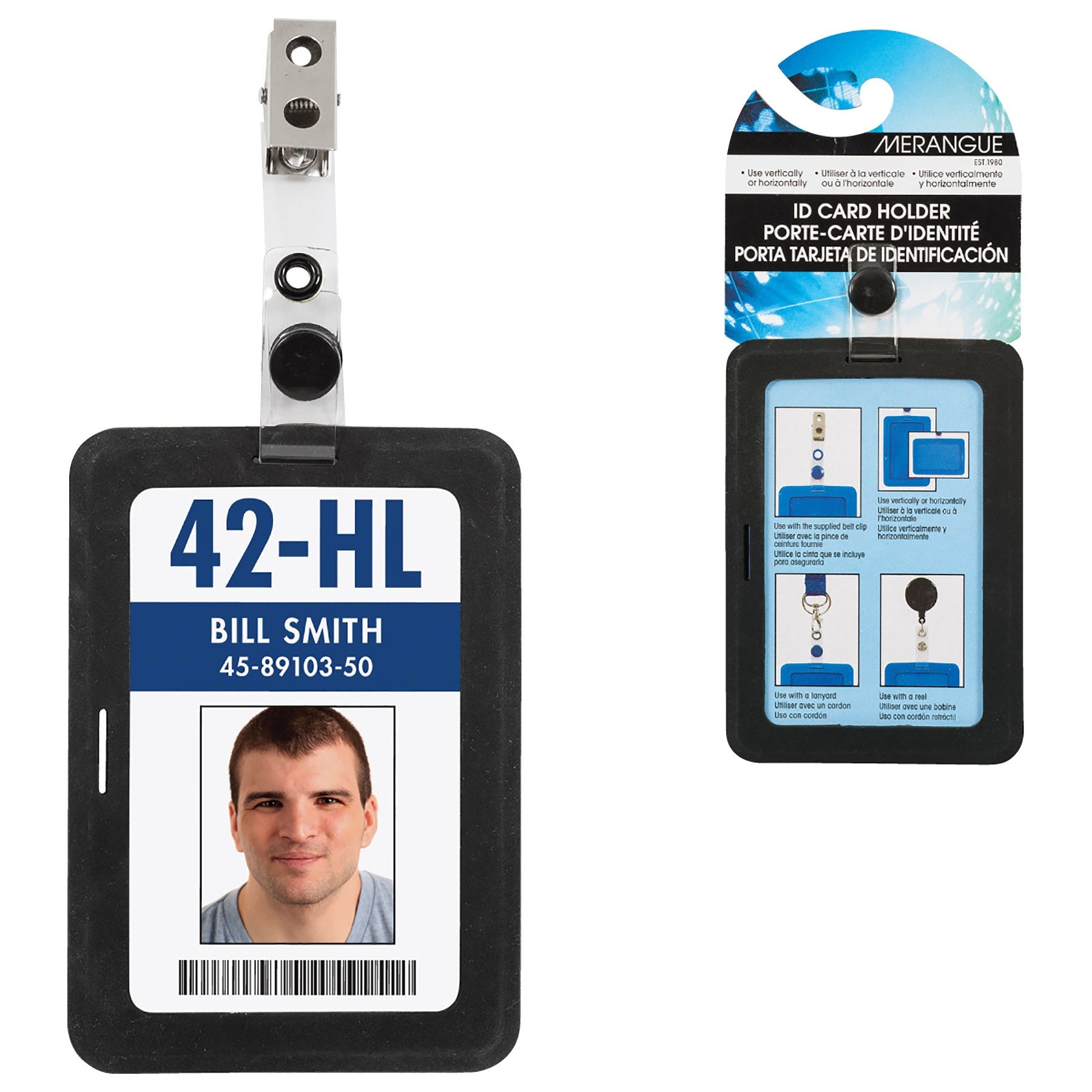 Merangue ID Card Holder Fits 3.38x2.13in Insert