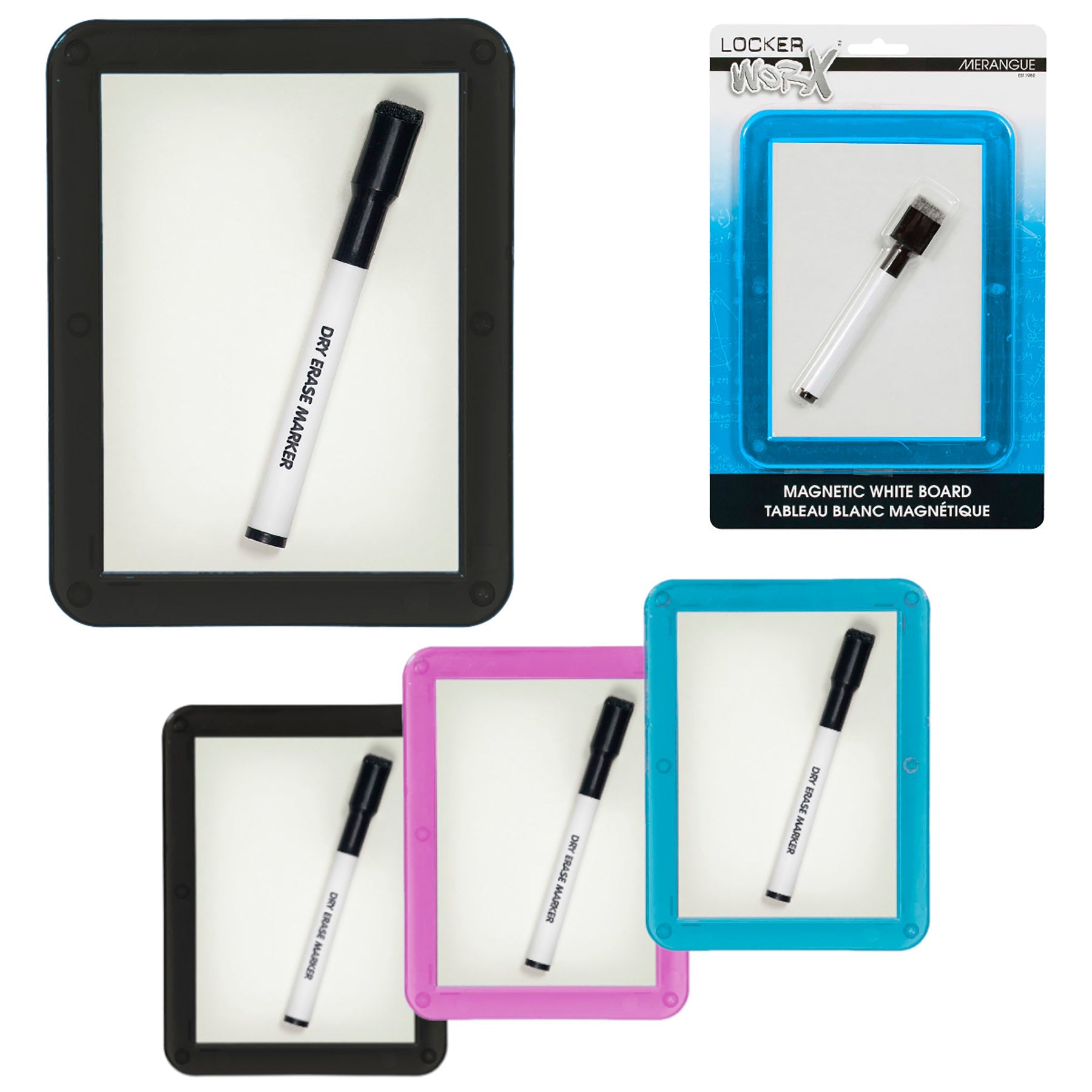 Merangue Magnetic Whiteboard with Dry Erase Marker 5.25x7x.025in