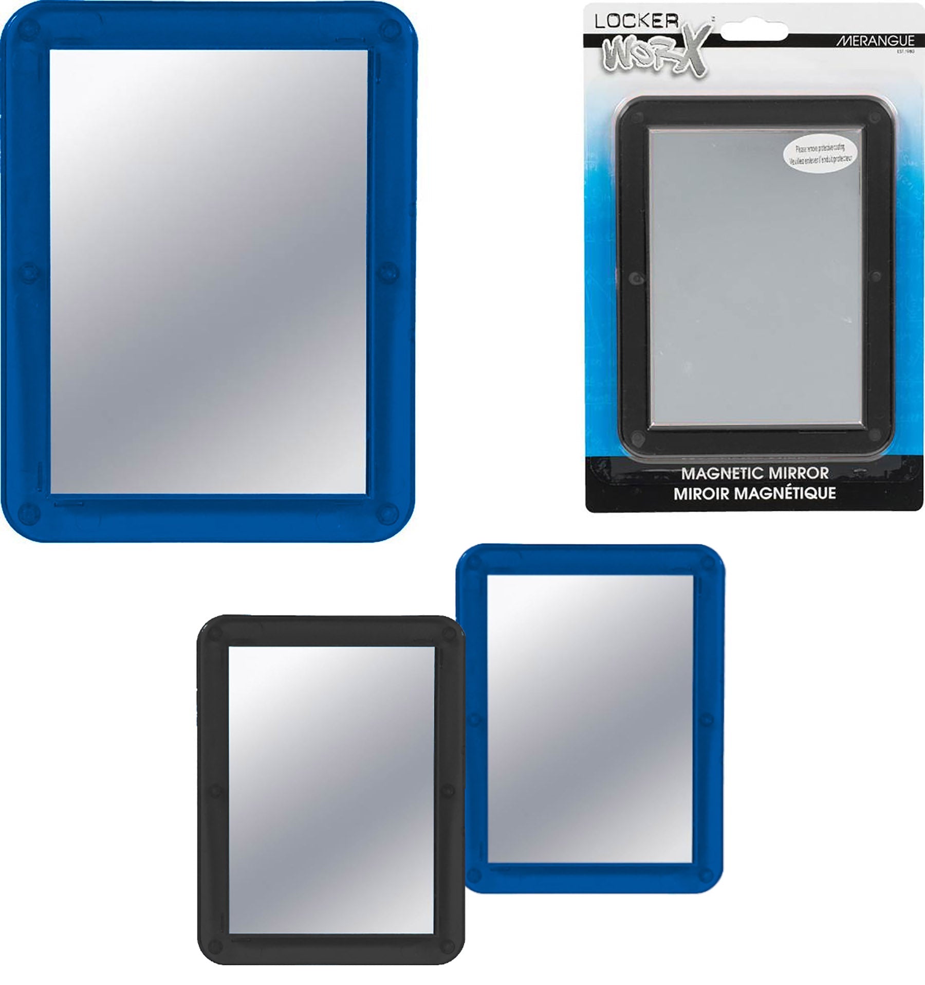 Merangue Magnetic Mirror Plastic Frame 5.25x7x.025in