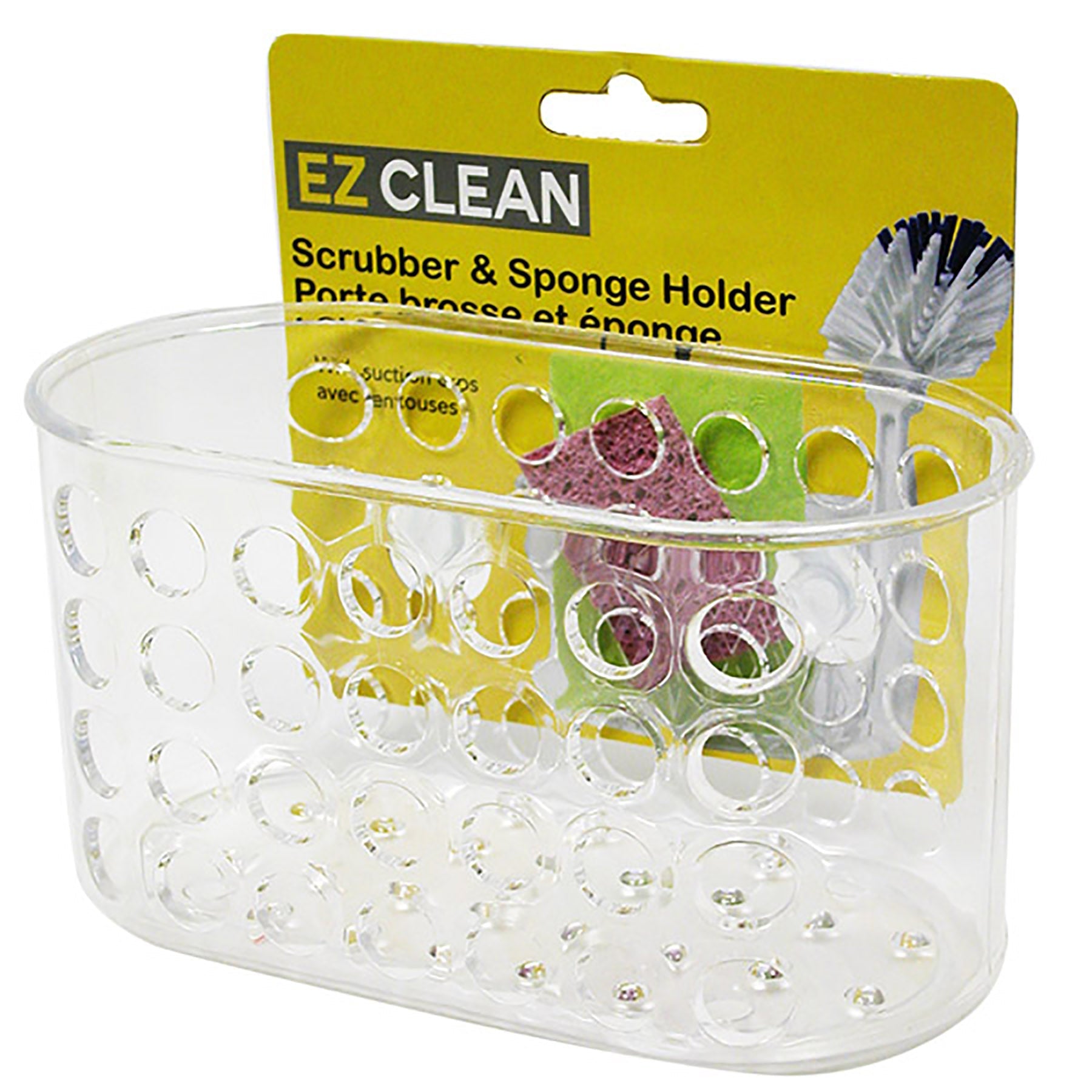 EZClean Sponge Holder in Plastic with Suction