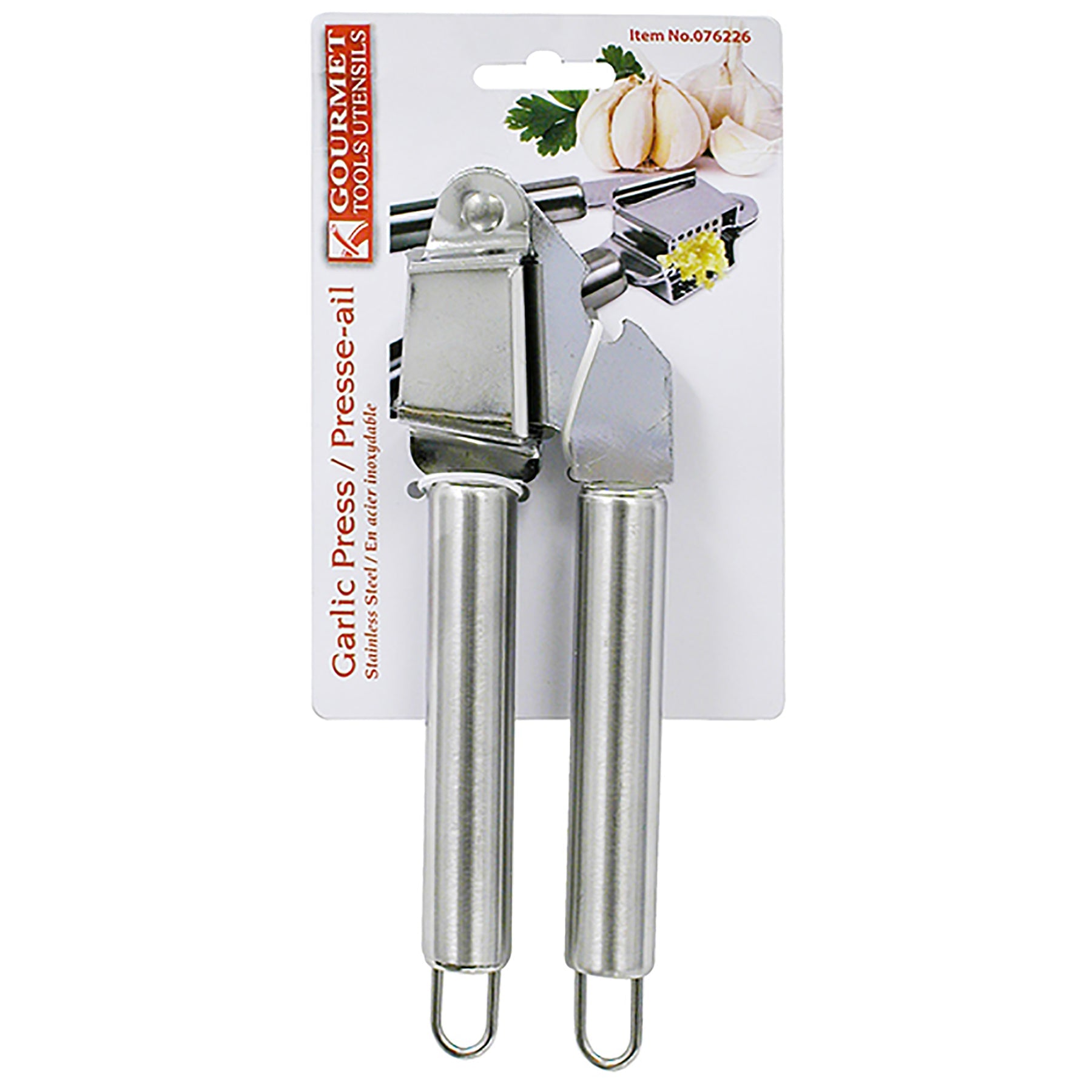 Gourmet Garlic Press Stainless Steel 7.4in