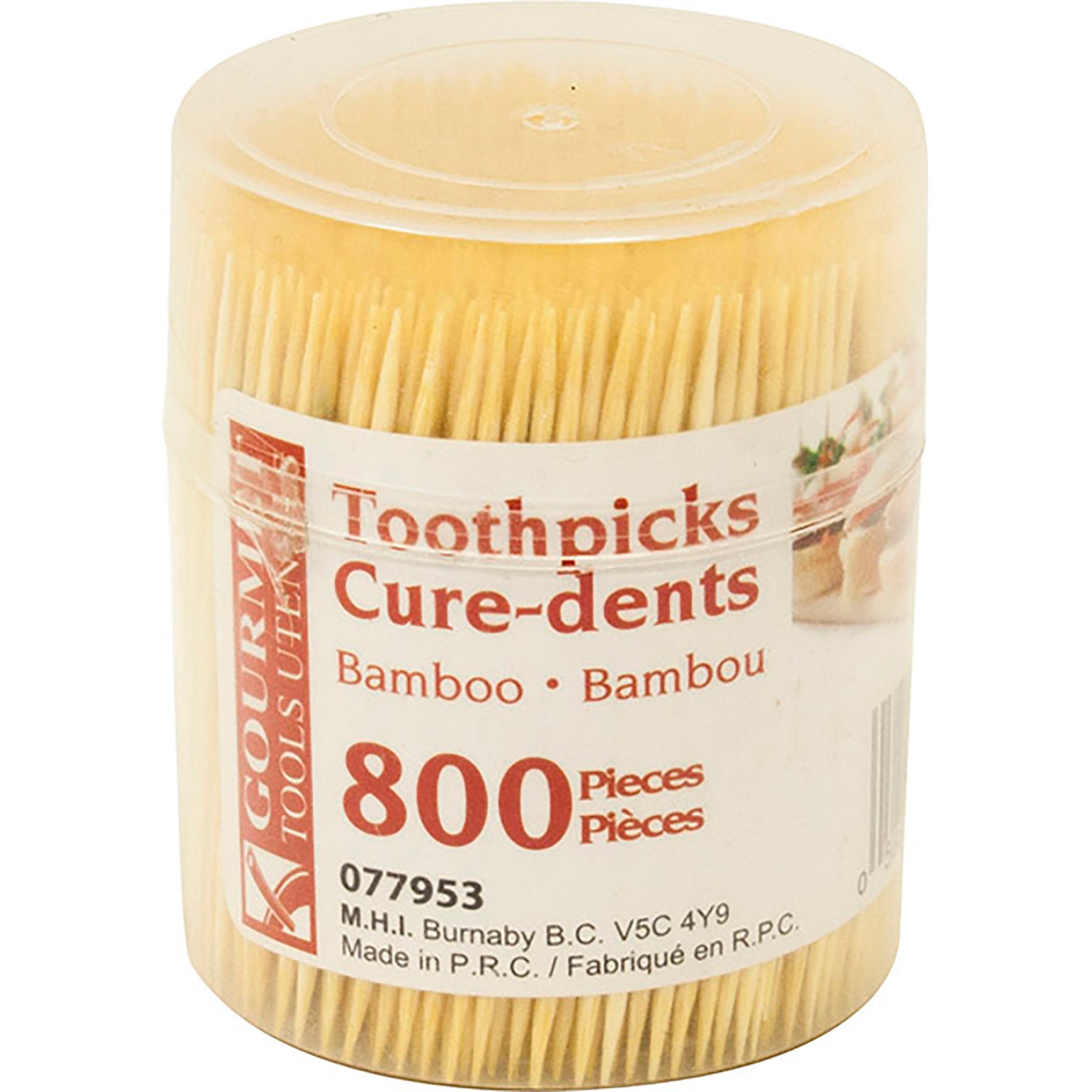 Gourmet 800 Bamboo Toothpicks 2.5in