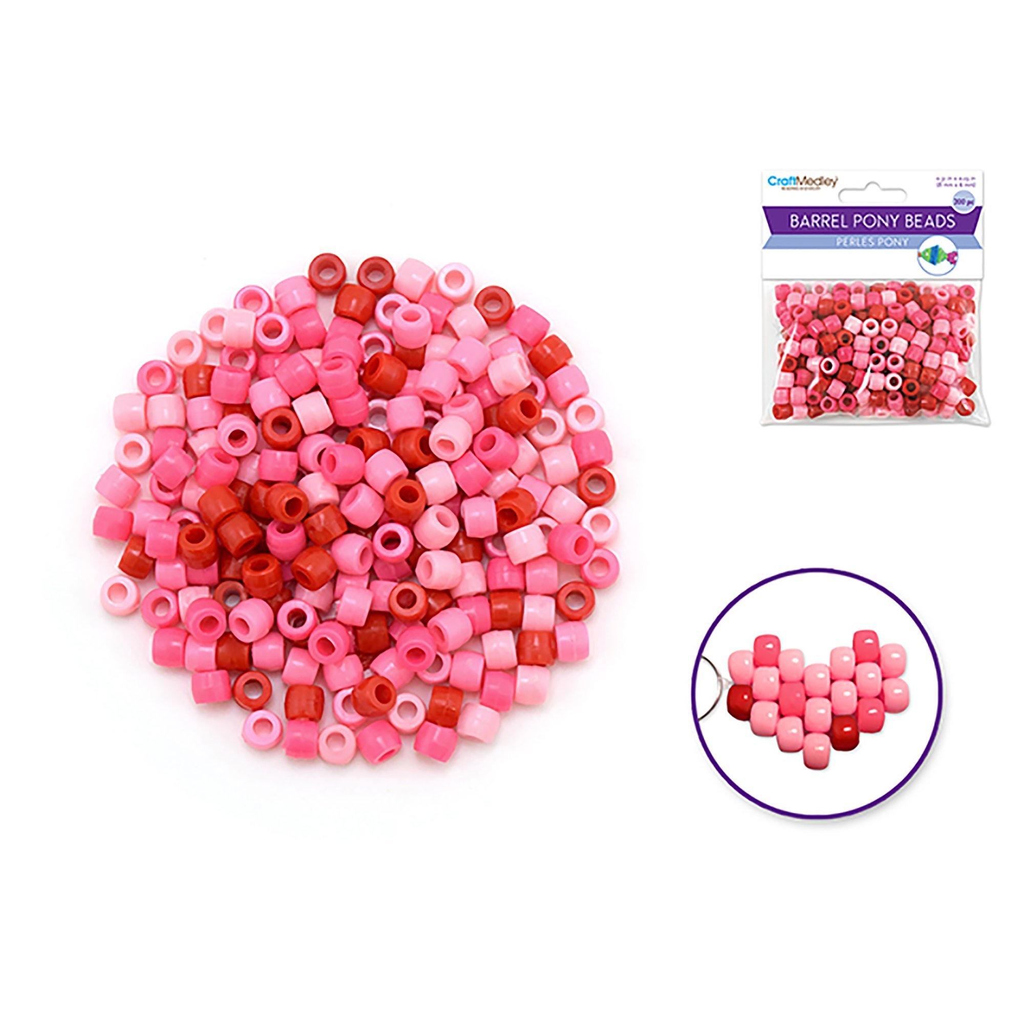 Princess Pony Beads : 8Mmx6Mm Barrel Color-Mix Value-Pak X200 - Dollar Max Dépôt