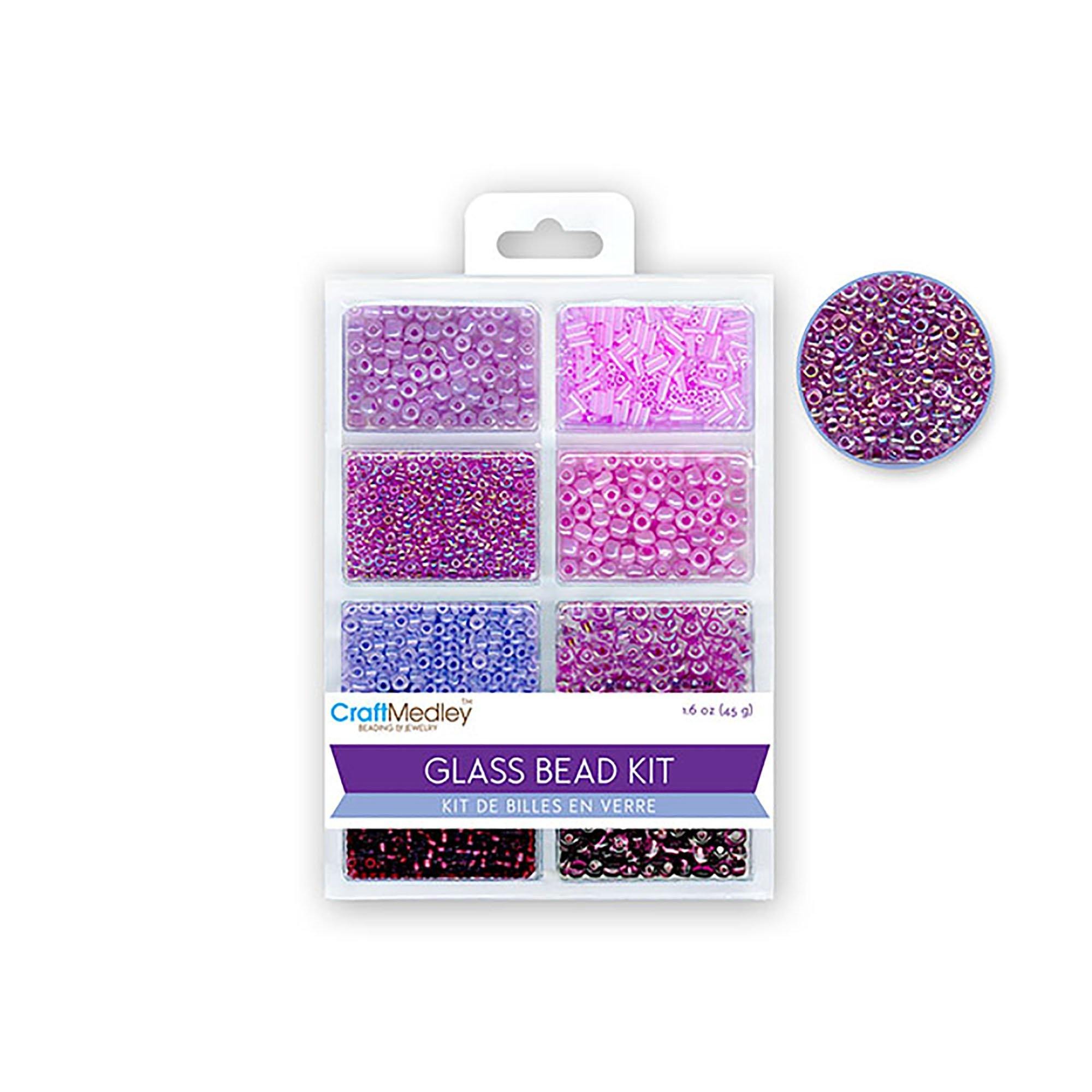 Viola Glass Bead Kit : Rocailles / Seed Beads / Bugles 45G Ultimix - Dollar Max Dépôt