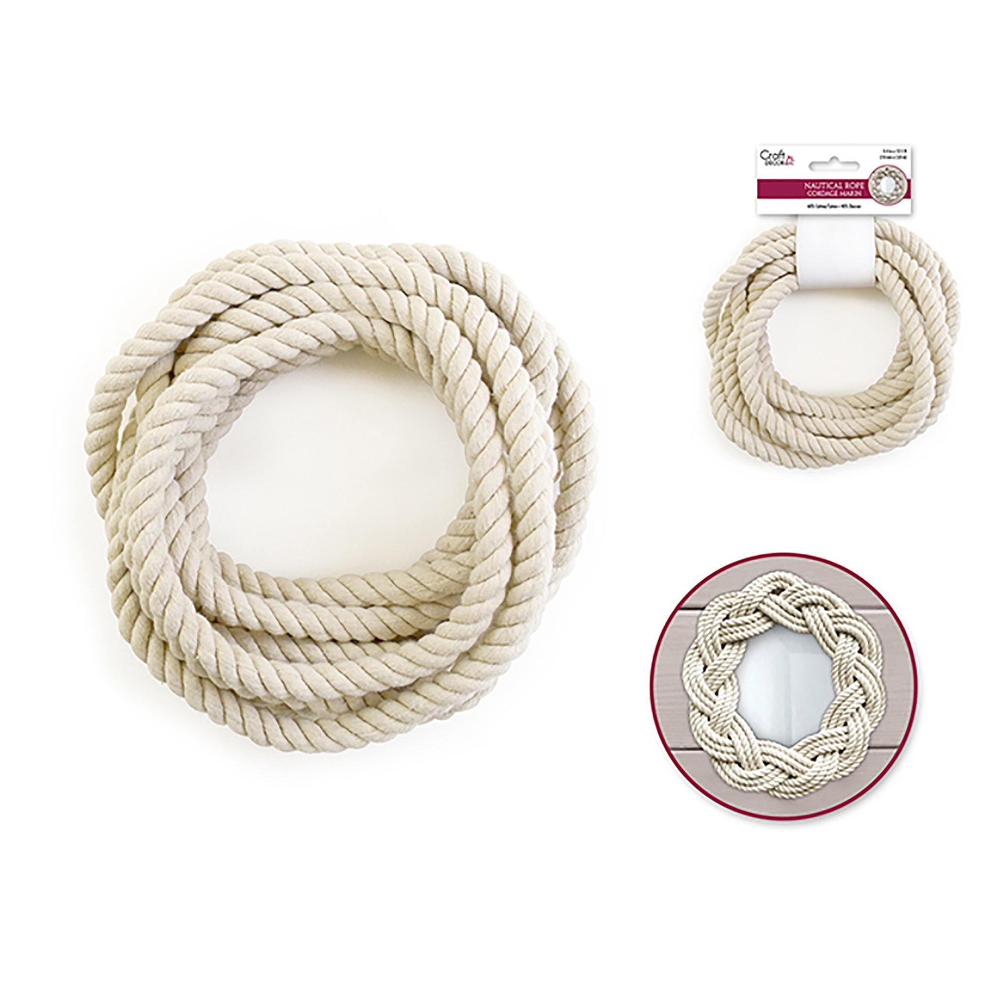 10Mm X 3.8M Craft Decor: Nautical Rope Cotton - Dollar Max Dépôt