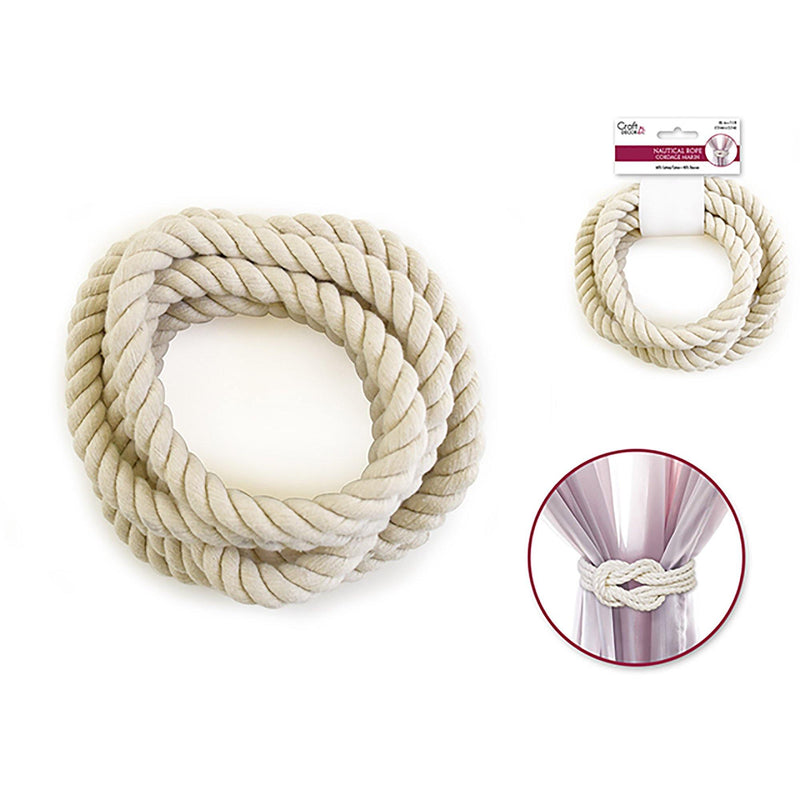 13Mm X 2.3M Craft Decor: Nautical Rope Cotton - Dollar Max Dépôt
