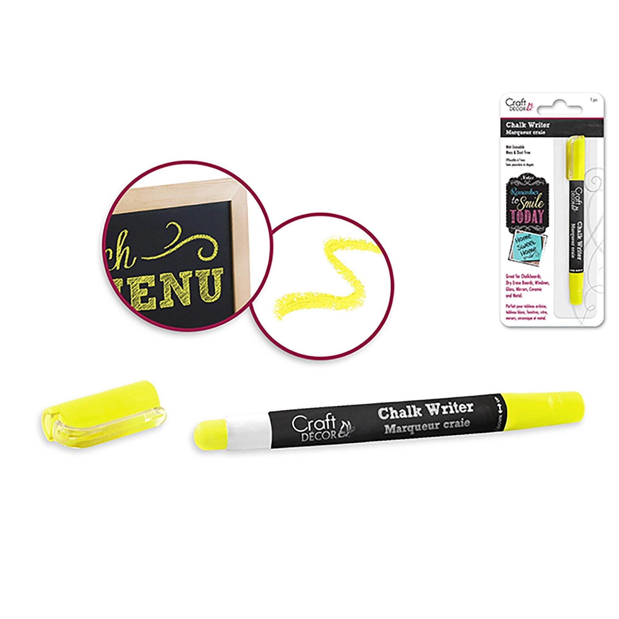 Neon Yellow Craft Decor: Chalk Writer Blister-Carded - Dollar Max Dépôt