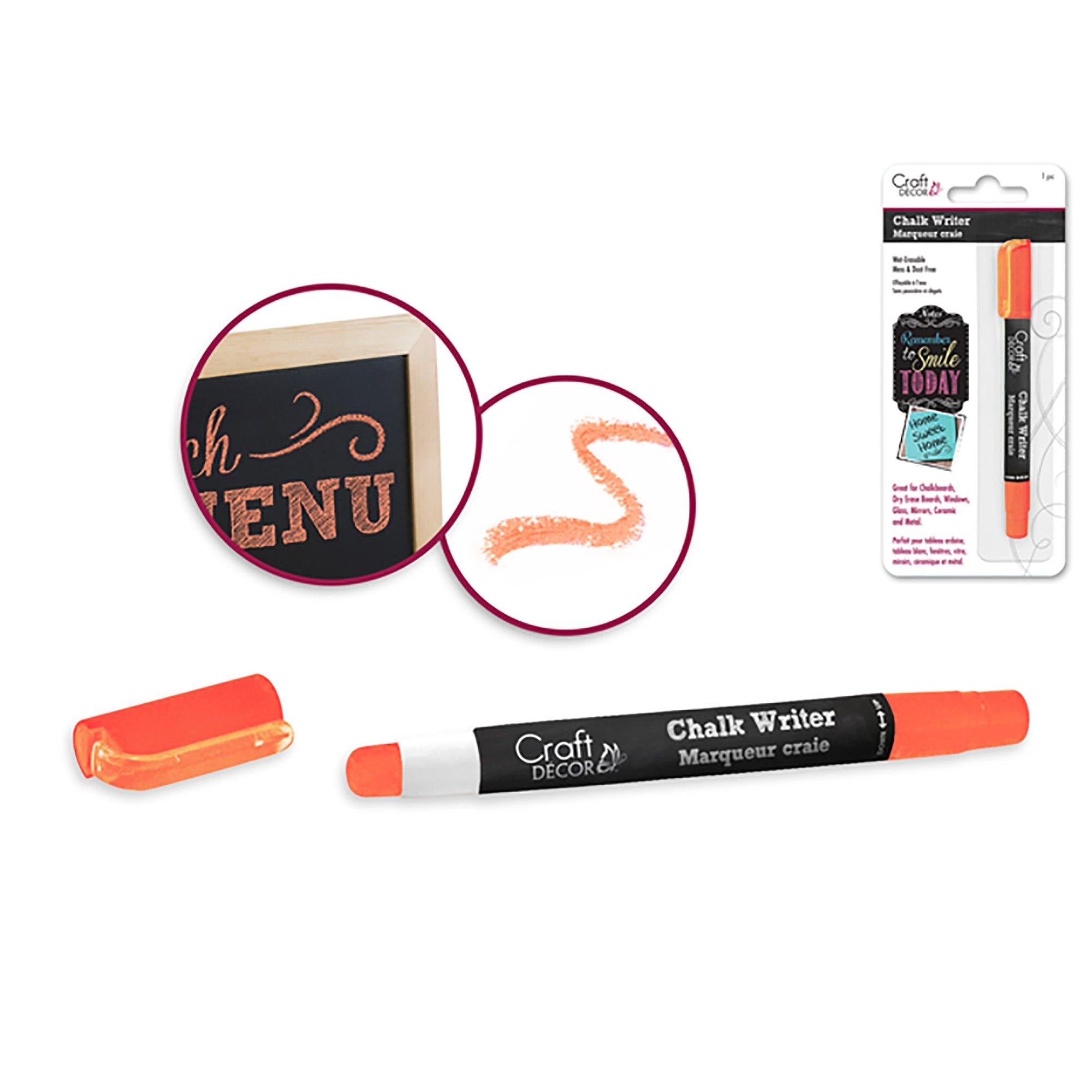 Neon Orange Craft Decor: Chalk Writer Blister-Carded - Dollar Max Dépôt