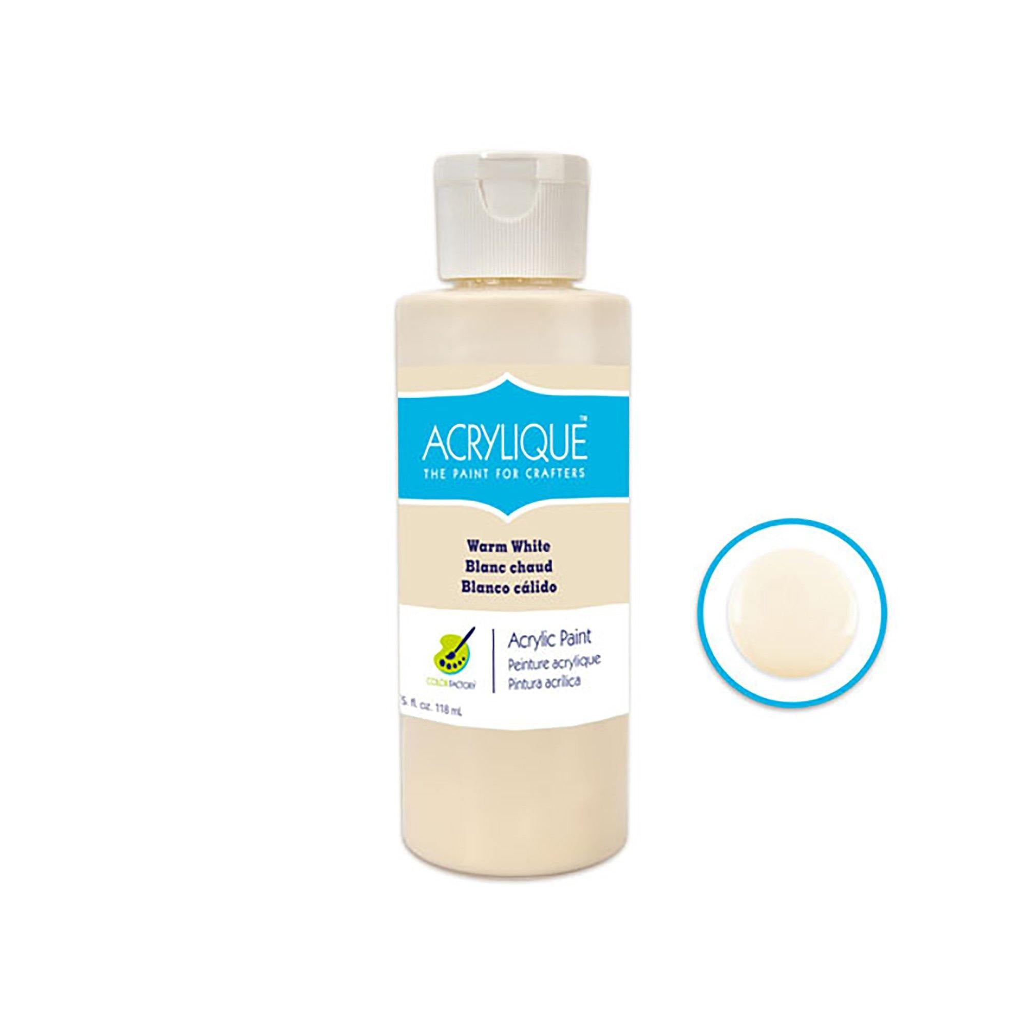 005 Warm White Color Factory: 4Oz Acrylique Paint For Crafter'S - Dollar Max Dépôt