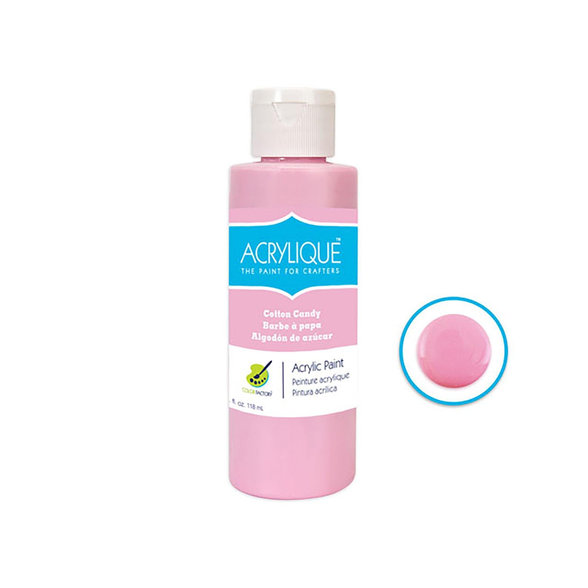 015 Cotton Candy Color Factory: 4Oz Acrylique Paint For Crafter'S - Dollar Max Dépôt