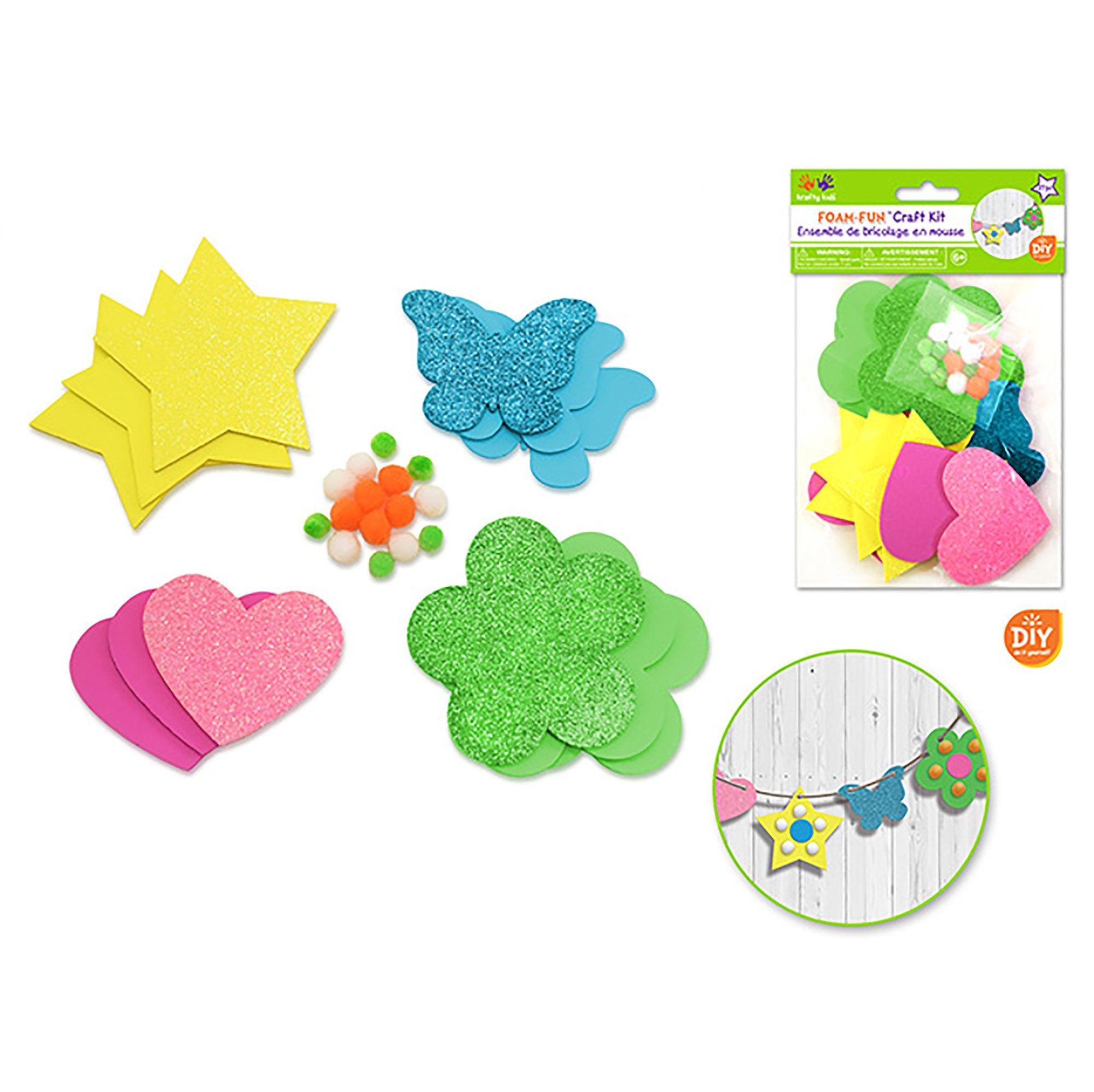 Krafty Kids Kit: DIY Foam Craft Kits Themed C) Sweet - Dollar Max Depot