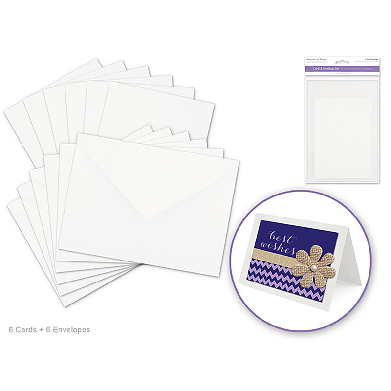 White Cardmaking: 4.5"X6" Cards + Envelopes 6Sets A6 - Dollar Max Dépôt