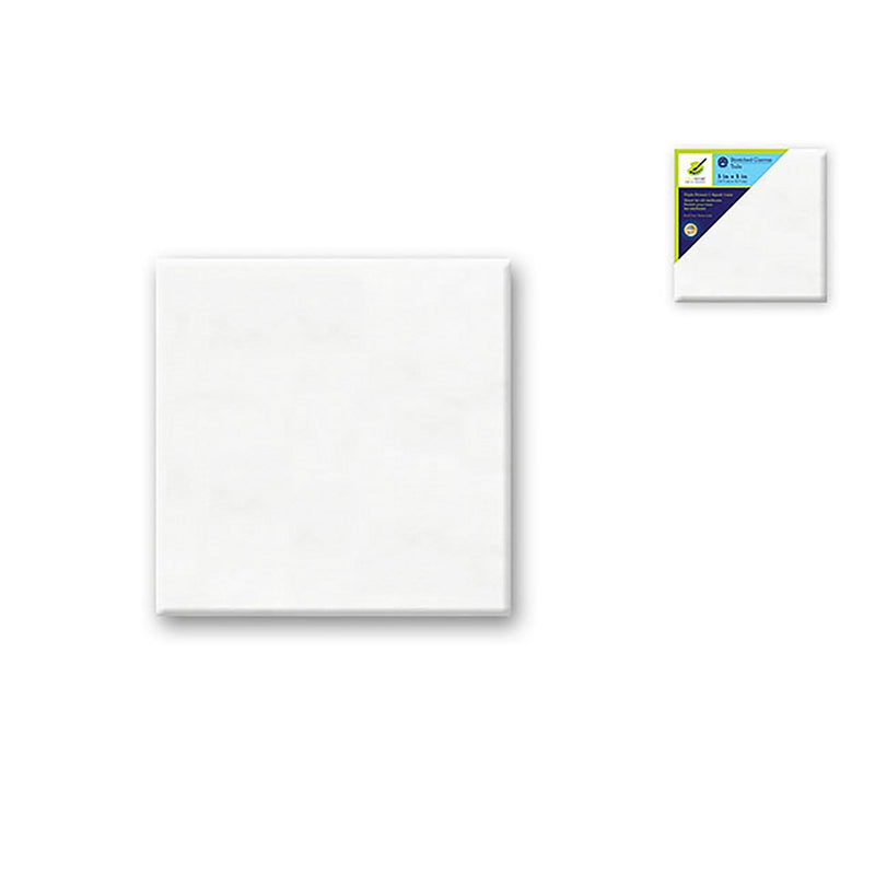 Stretch Artist Canvas: Square 5"X5" Primed Back-Stapled Painting Canvas - Dollar Max Dépôt