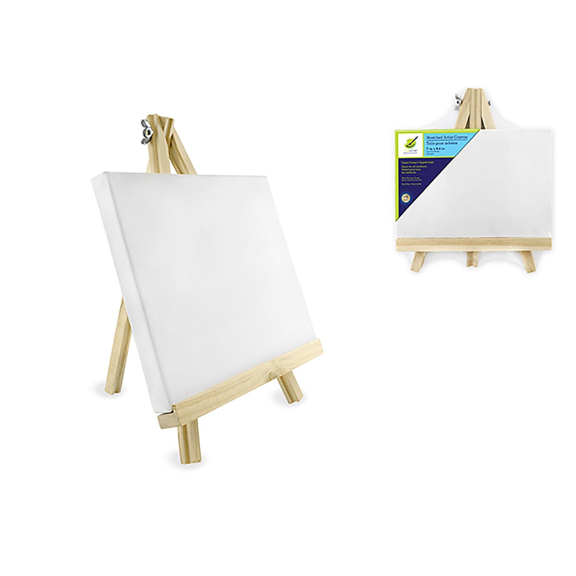 Stretch Artist Canvas: 7"X9.45" (18X24C On Wooden Easel Painting Canvas - Dollar Max Dépôt