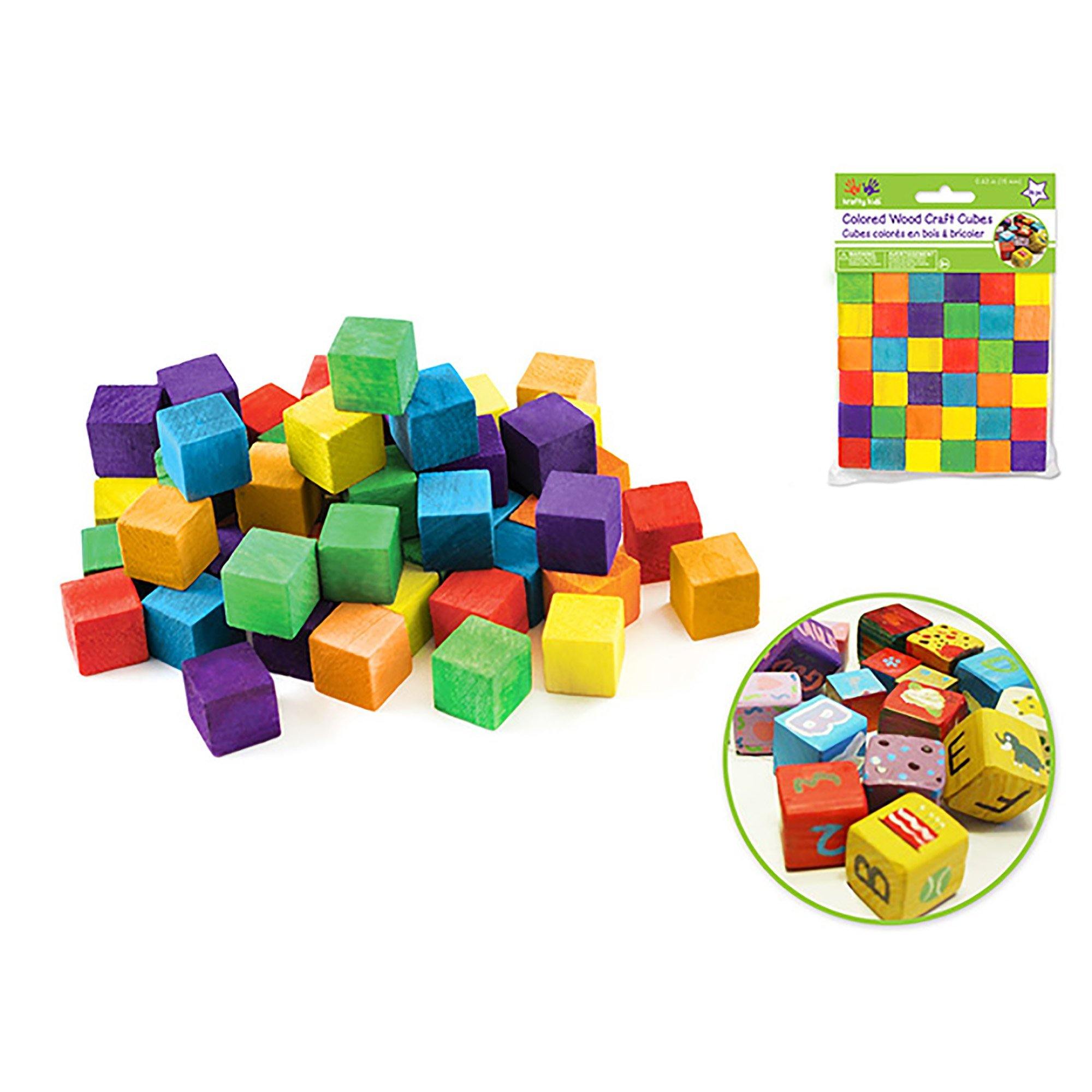Craftwood: 5/8" (15M Cubes 36/Pk Colored - Dollar Max Dépôt