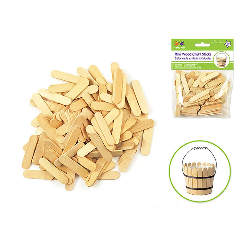 Craftwood: Mini Craft Sticks 120/Pk Natural - Dollar Max Dépôt