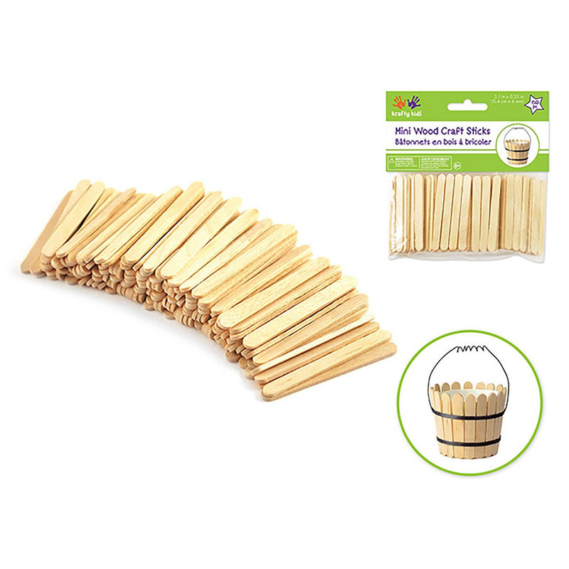 Craftwood: 2 1/8"X1/4" Mini Craft Sticks 150/Pk - Dollar Max Dépôt