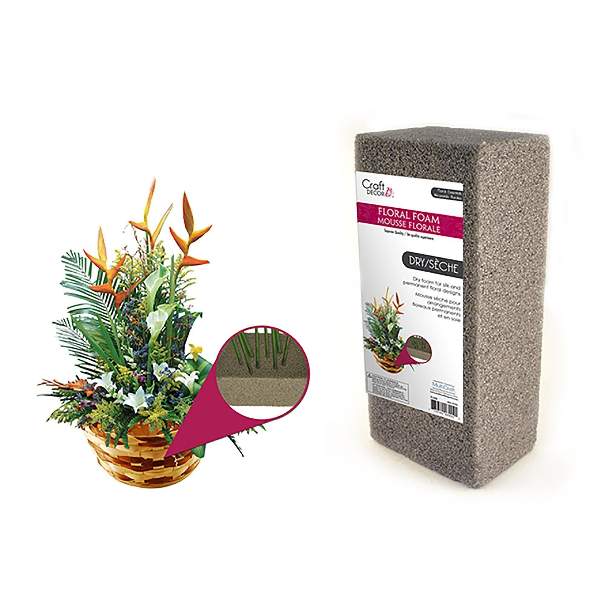 46501408945Floral Foam: Dry Flower Shrink-Wrap 9"X3"X4" #4210 - Dollar Max Dépôt