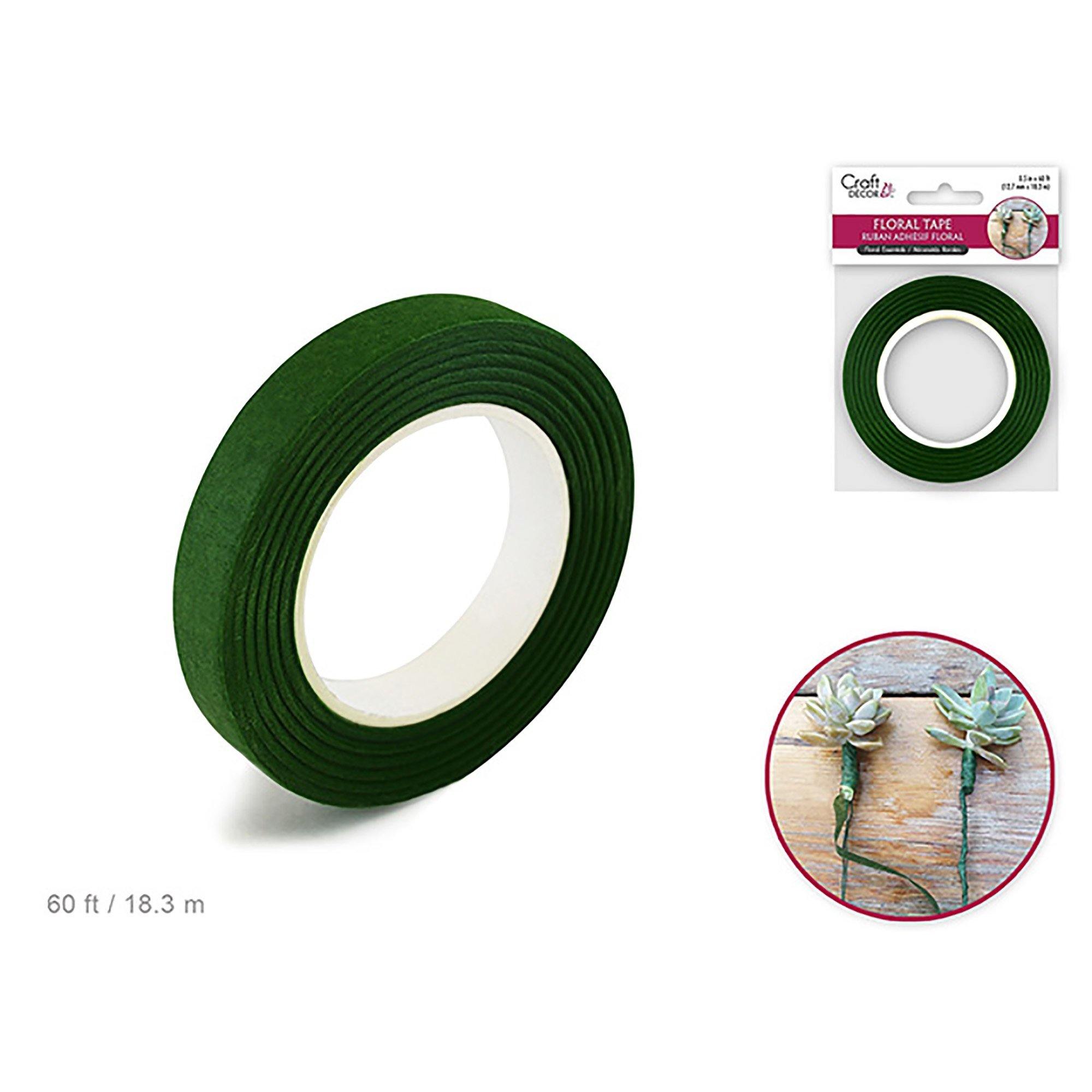 Green Floral Tape Stem Wrap: 1/2" X 20Yds - Dollar Max Dépôt