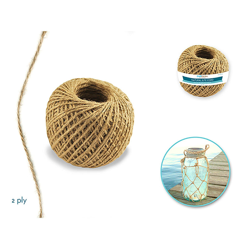 Craft Medley: 2Ply Natural Jute Cord 80G - Dollar Max Dépôt