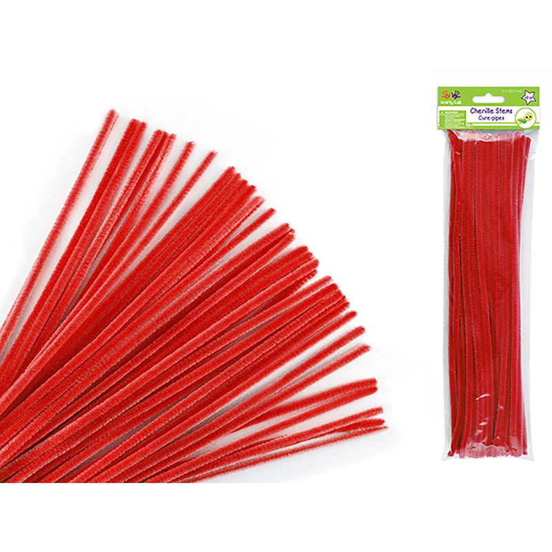 Red Chenille Stems: 6Mmx30Cm 40/Pk Pipe Cleaners - Dollar Max Dépôt