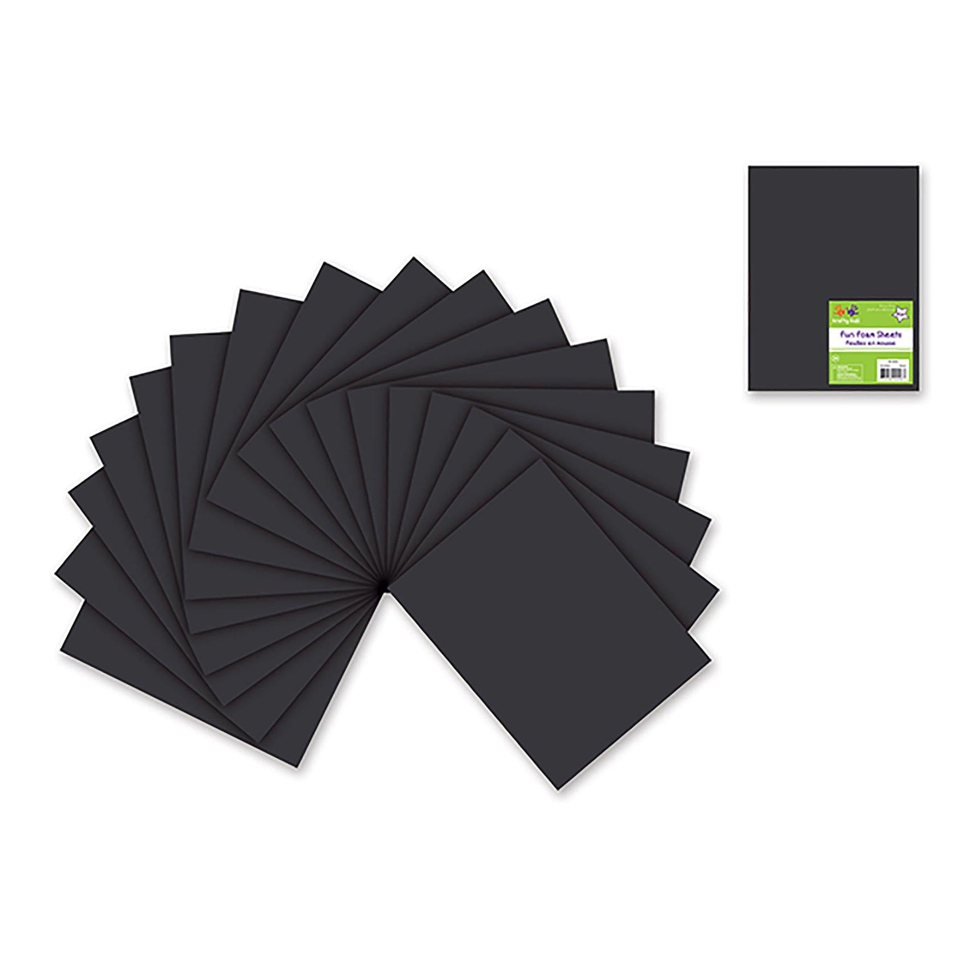 Black Fun Foam Sheets: 9"X12" Bulk 2Mm Barcoded Sheets - Dollar Max Dépôt