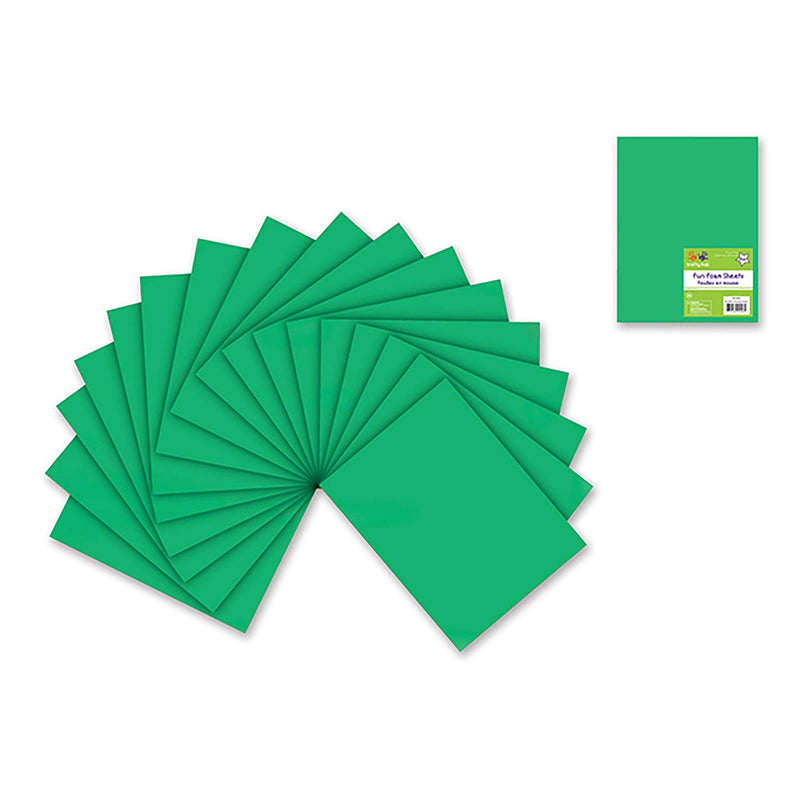 Emerald Green Fun Foam Sheets: 9"X12" Bulk 2Mm Barcoded Sheets - Dollar Max Dépôt
