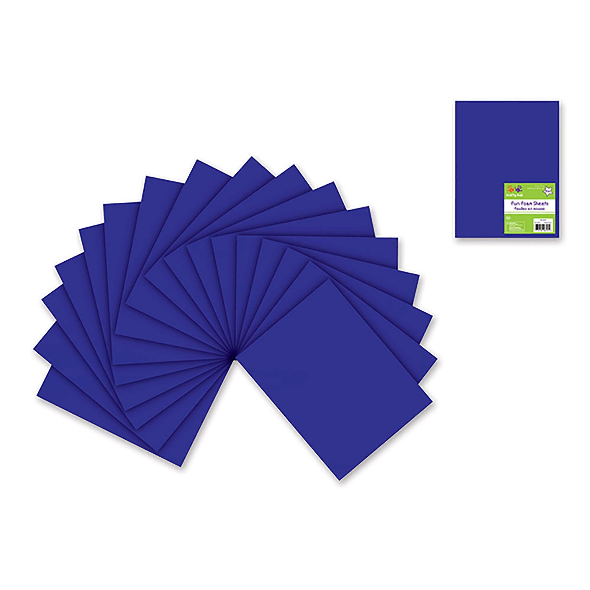 Royal Blue Fun Foam Sheets: 9"X12" Bulk 2Mm Barcoded Sheets - Dollar Max Dépôt