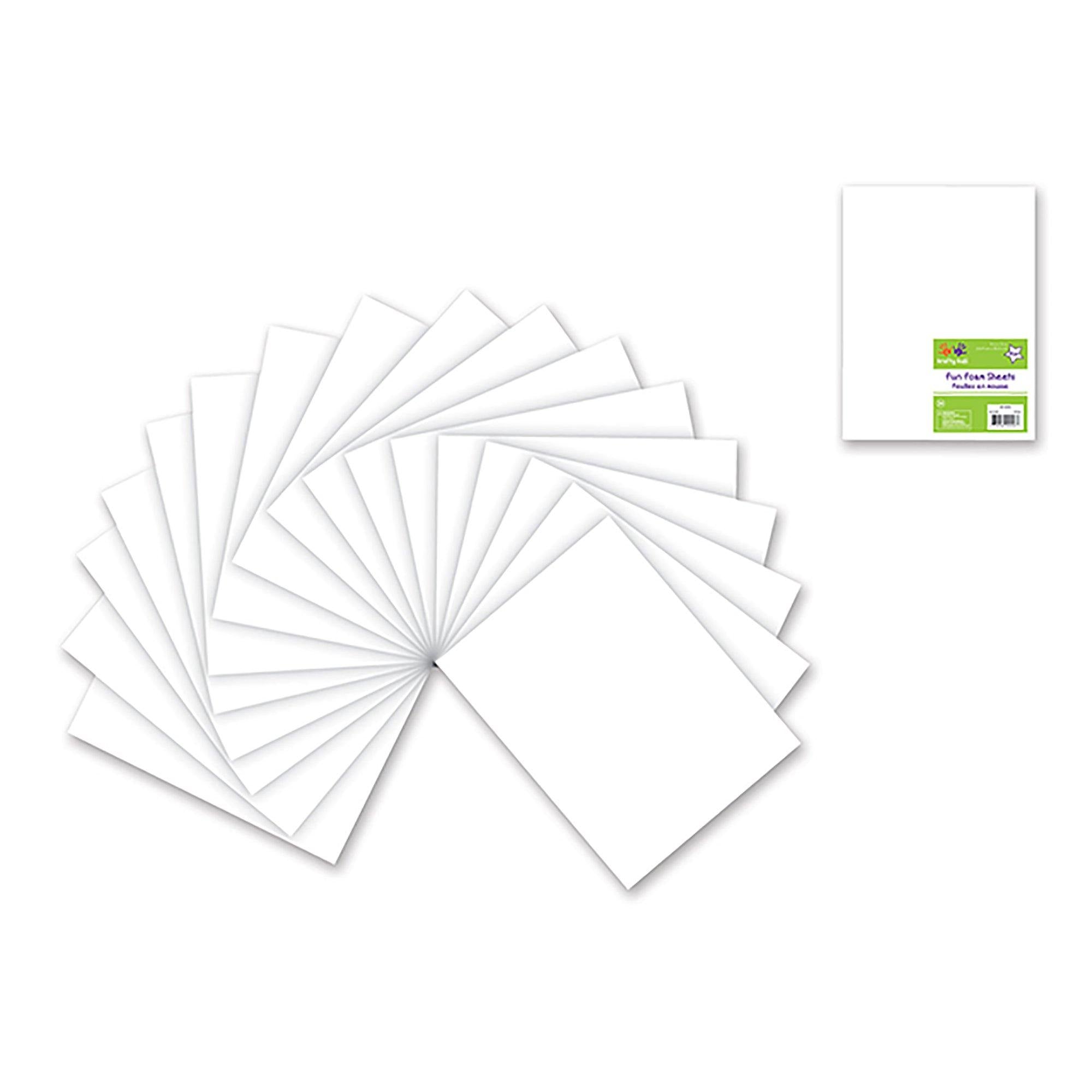 White Fun Foam Sheets: 9"X12" Bulk 2Mm Barcoded Sheets - Dollar Max Dépôt