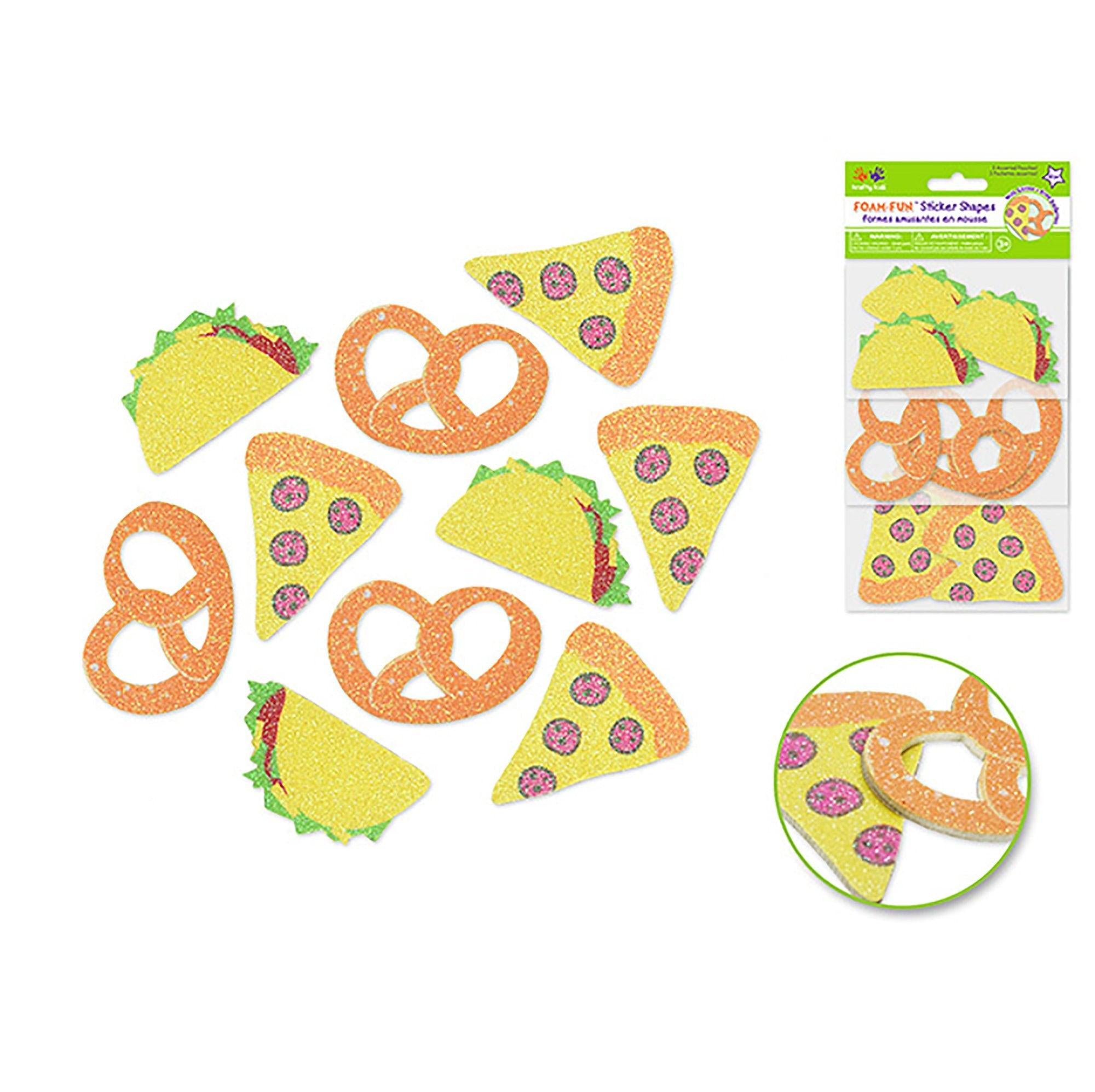 Krafty Kids: 3D Foam Fun Glitter Stickers I) Food Truck Treats - Dollar Max Depot