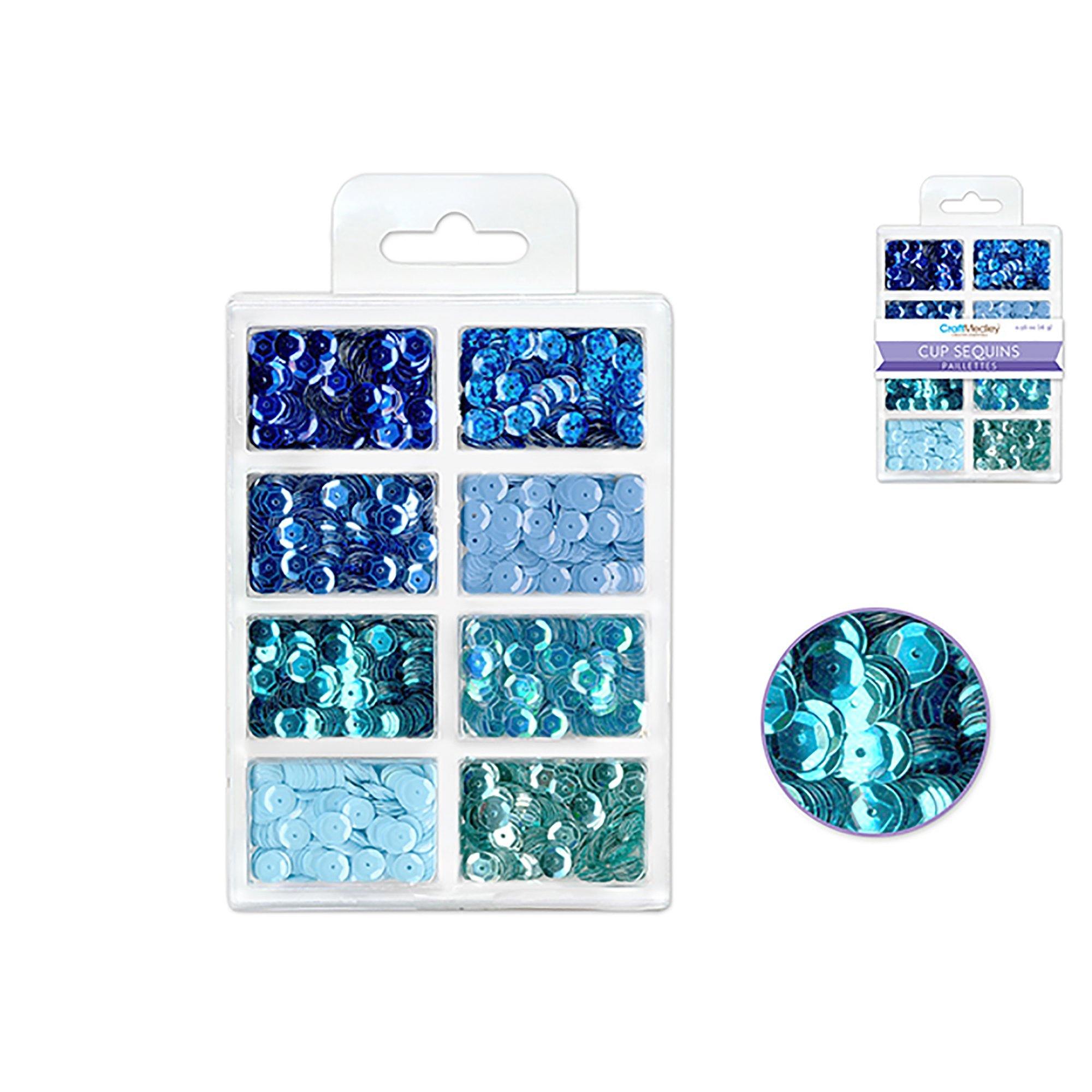 Rhythm 'N Blues Craft Medley: 6Mm Cup Sequins 25G Plastic Case 8-Comp - Dollar Max Dépôt