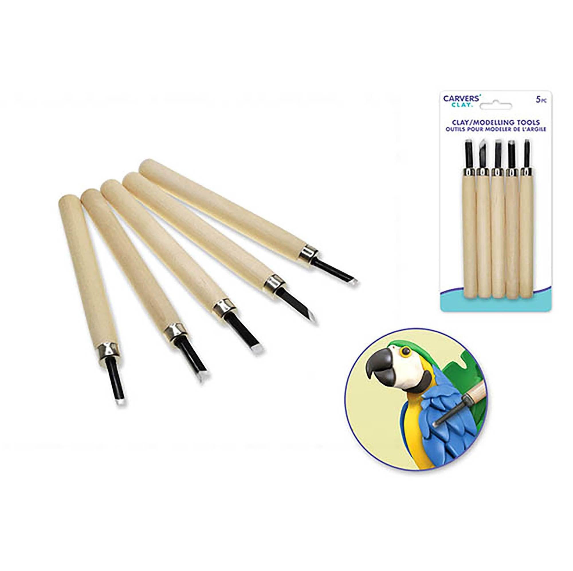 Carvers' Clay: Carving/Sculpting/Modelling Tools Set 5pc Asst - Dollar Max Depot