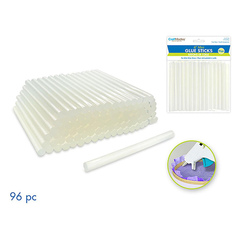 Craft Medley Glue Sticks: 4" Mini 400G Bulk Dual Temp 7Mm Thick - Dollar Max Dépôt