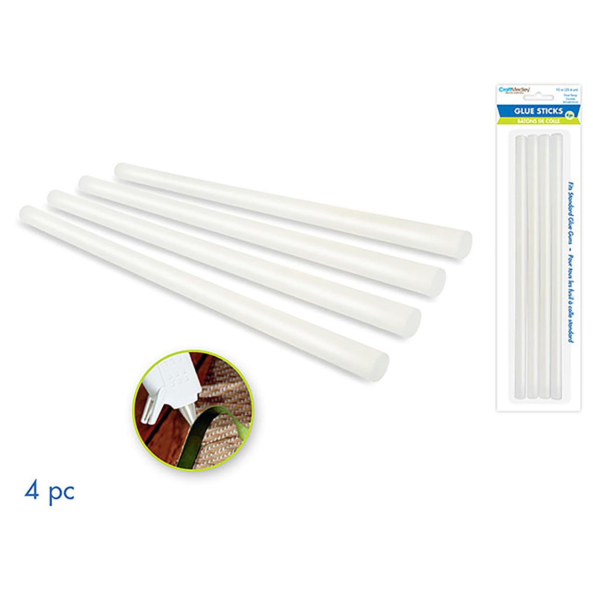 Craft Medley Glue Sticks: 10" Dual Temp X4 Regular 11Mm Thick - Dollar Max Dépôt