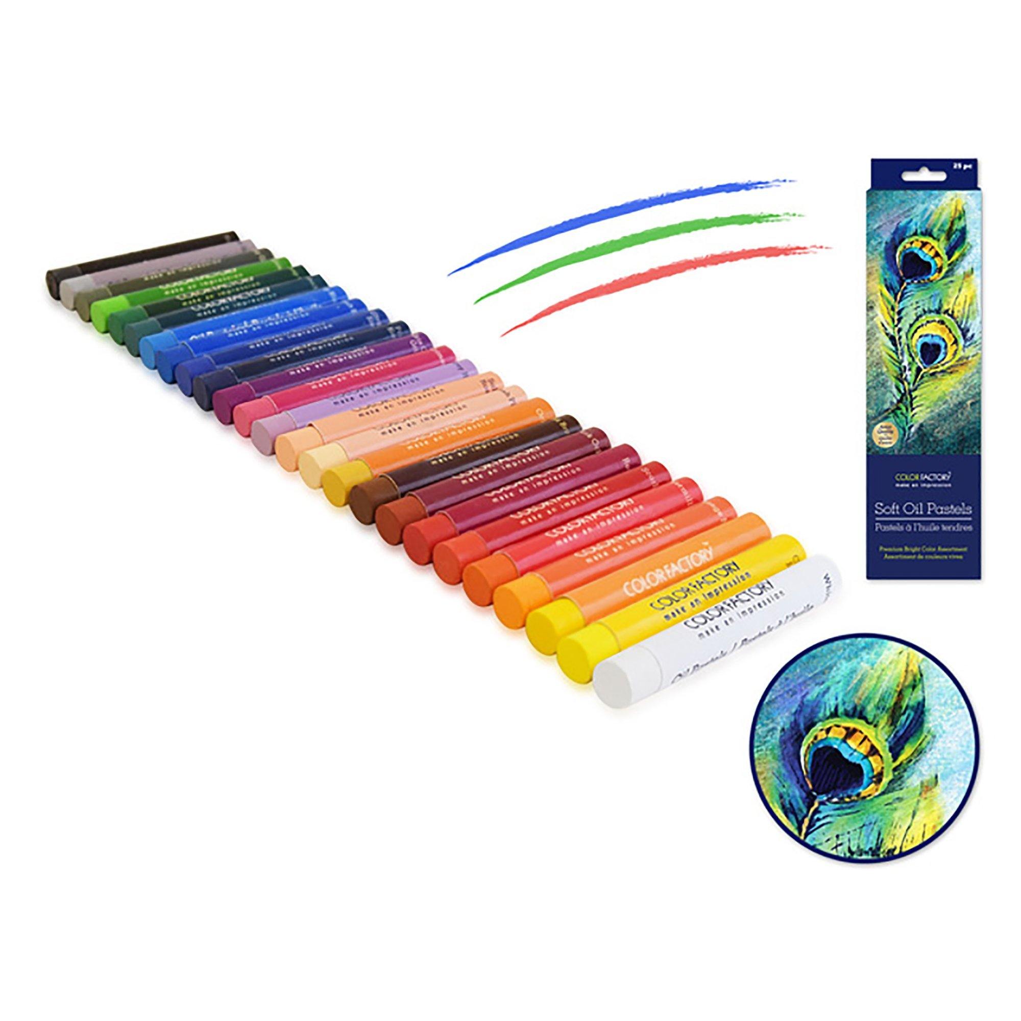 Color Factory: Ultra-Soft Oils Pastels Brights Color Asstmnt X25 - Dollar Max Dépôt