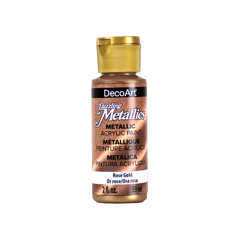 Da336 Rose Gold Dazzling Metallics Paint: 2Oz All-Purpose Shimmering Luster Da070-336 - Dollar Max Dépôt