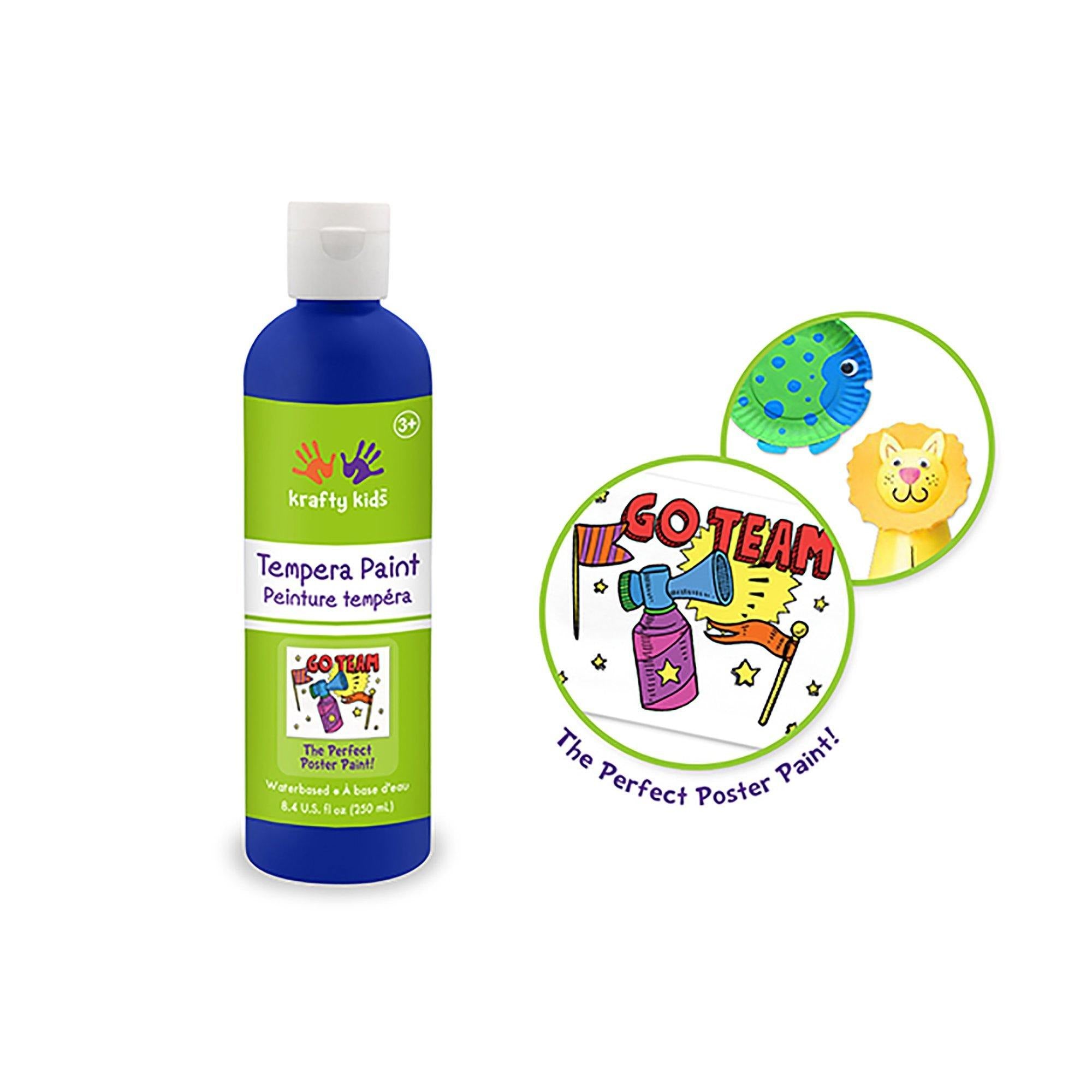 Royal Blue Krafty Kids Paint: 250Ml Tempera (8.45O - Dollar Max Dépôt