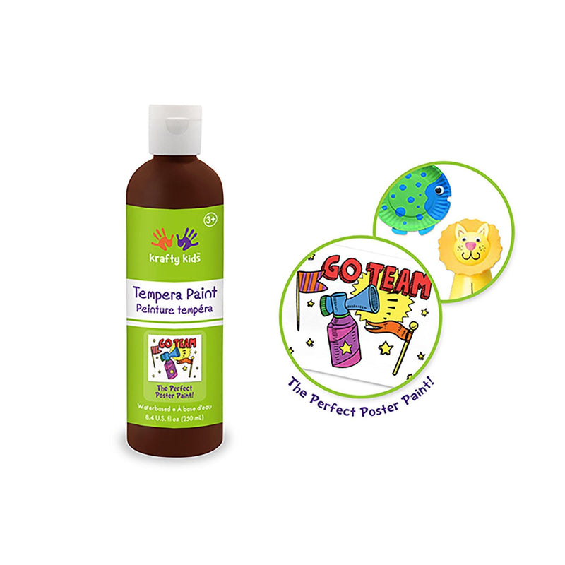 Brown Krafty Kids Paint: 250Ml Tempera (8.45O - Dollar Max Dépôt