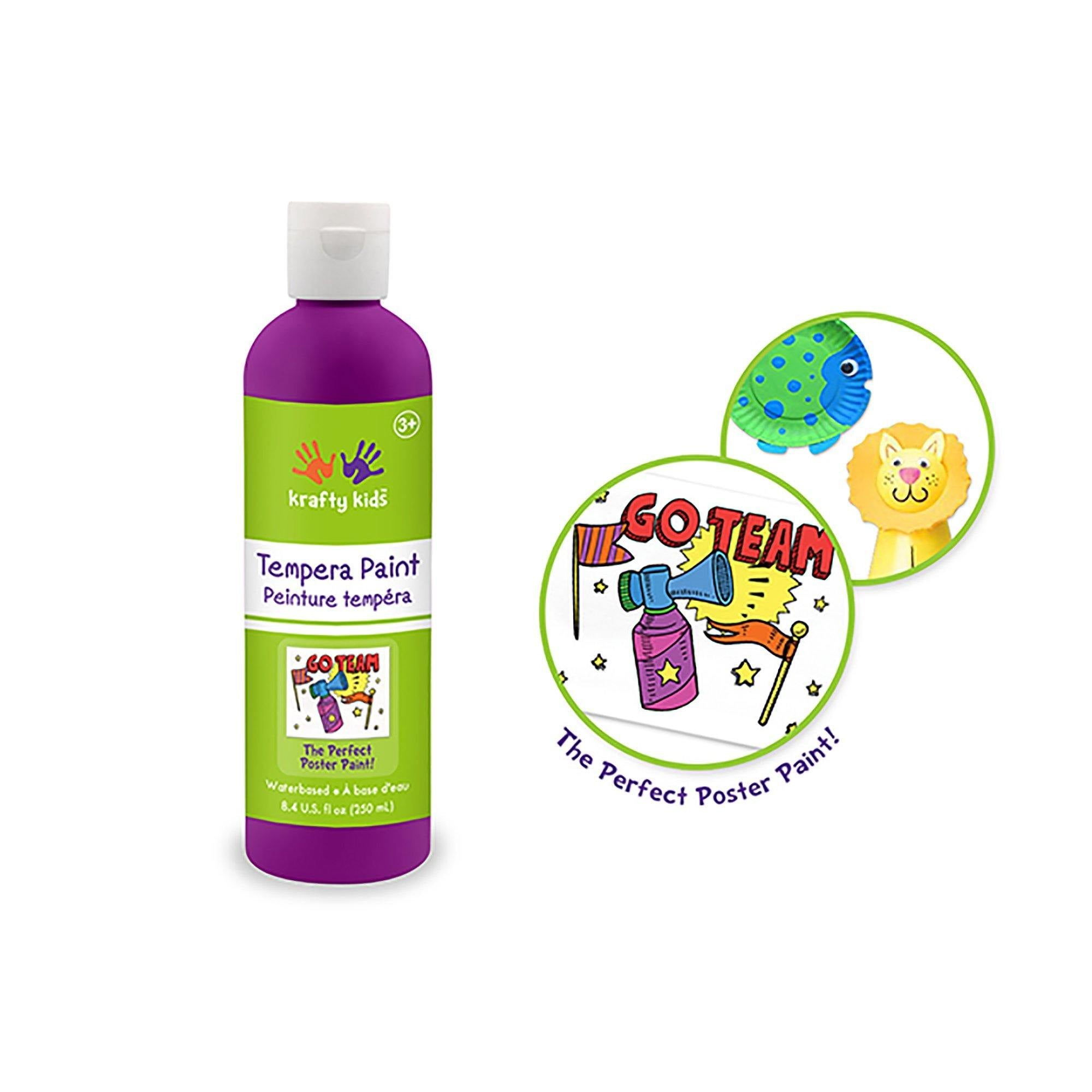 Purple Krafty Kids Paint: 250Ml Tempera (8.45O - Dollar Max Dépôt