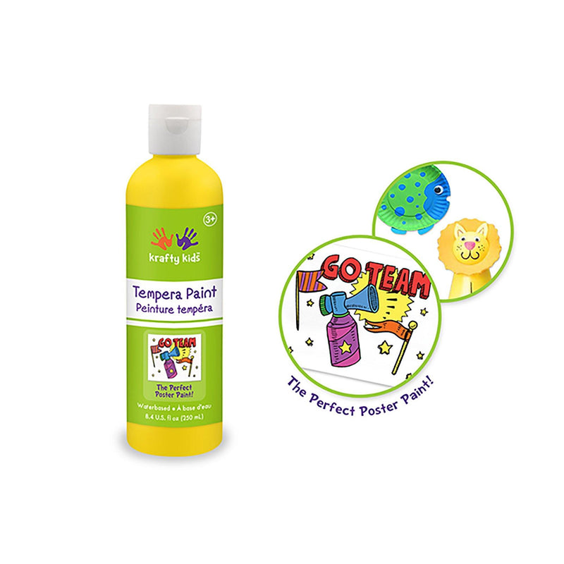 Yellow Krafty Kids Paint: 250Ml Tempera (8.45O - Dollar Max Dépôt