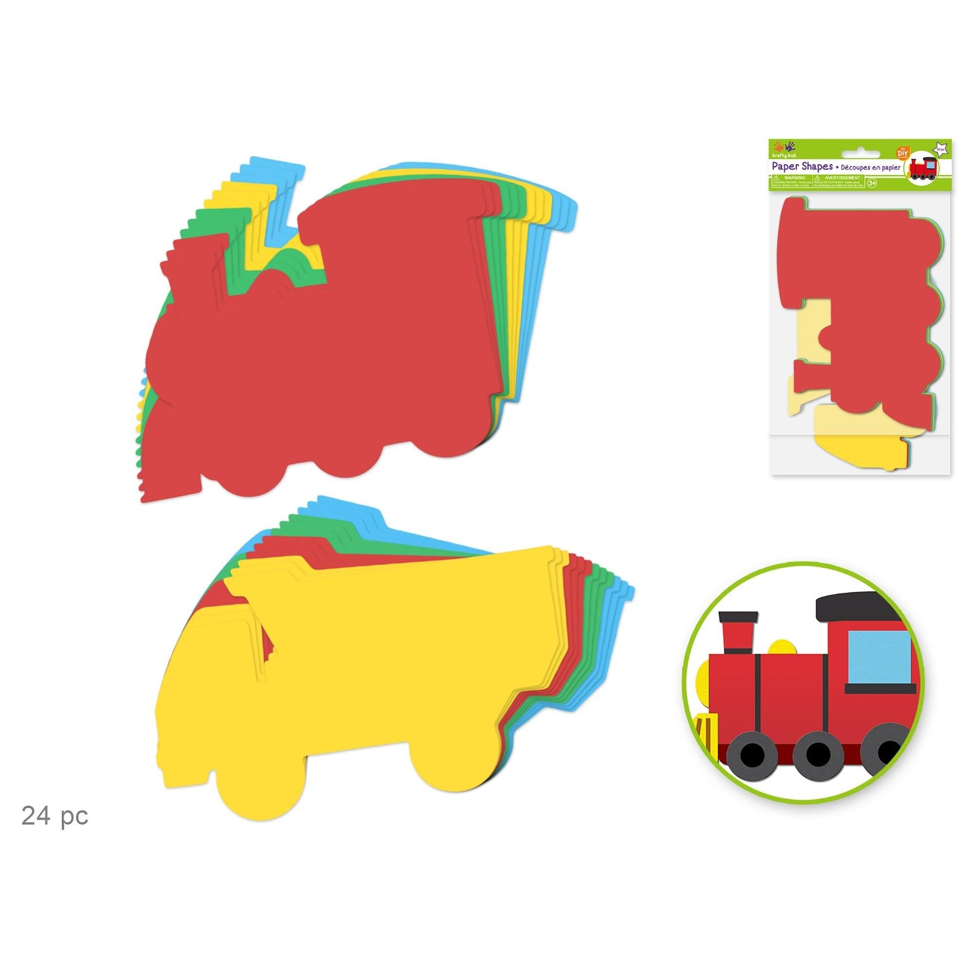 Krafty Kids Diecut Paper Shapes DIY Craft for Kidspc 2-Layer Transportation - Dollar Max Depot