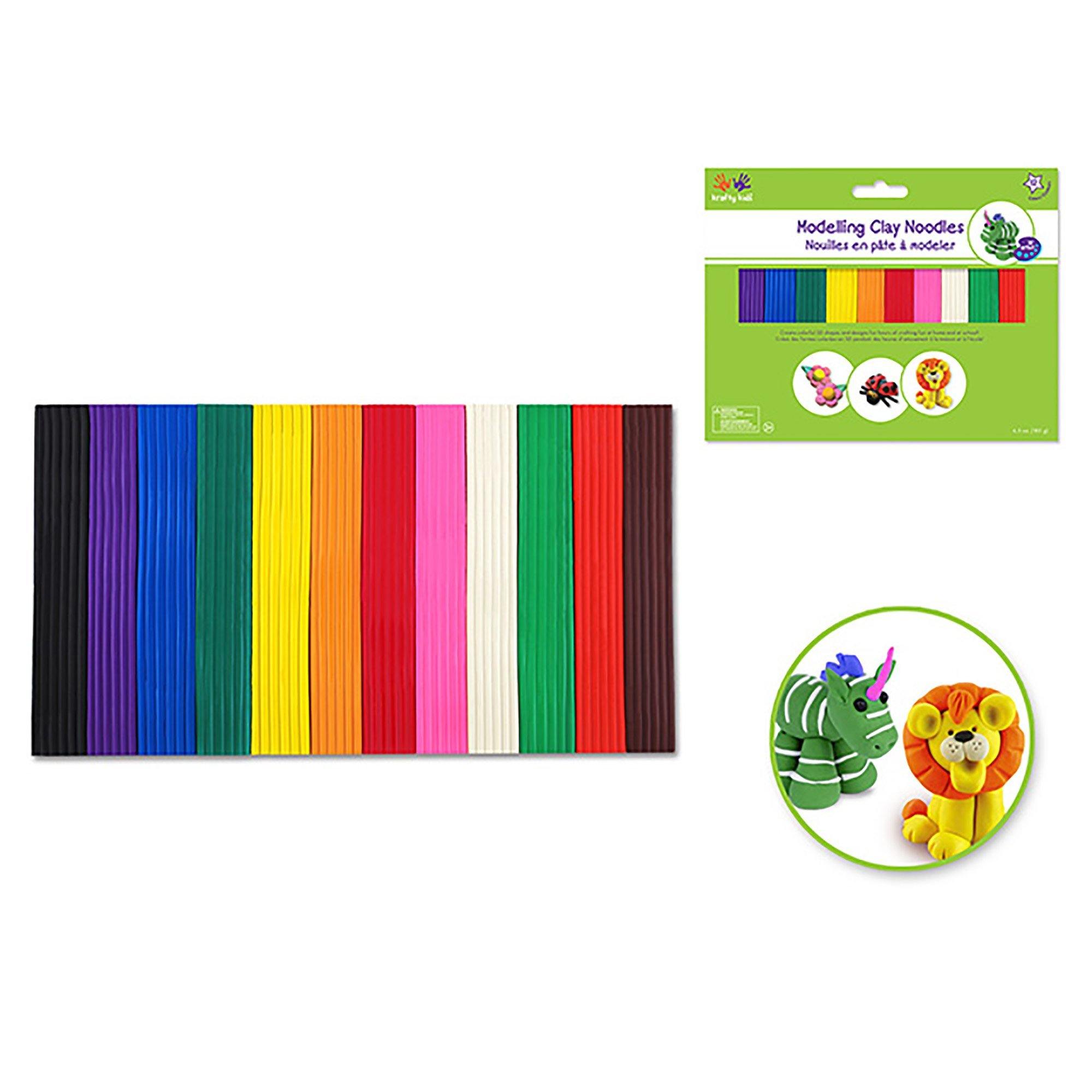 Krafty Kids: Modelling Clay Noodles 12 Colors Asst - Dollar Max Dépôt