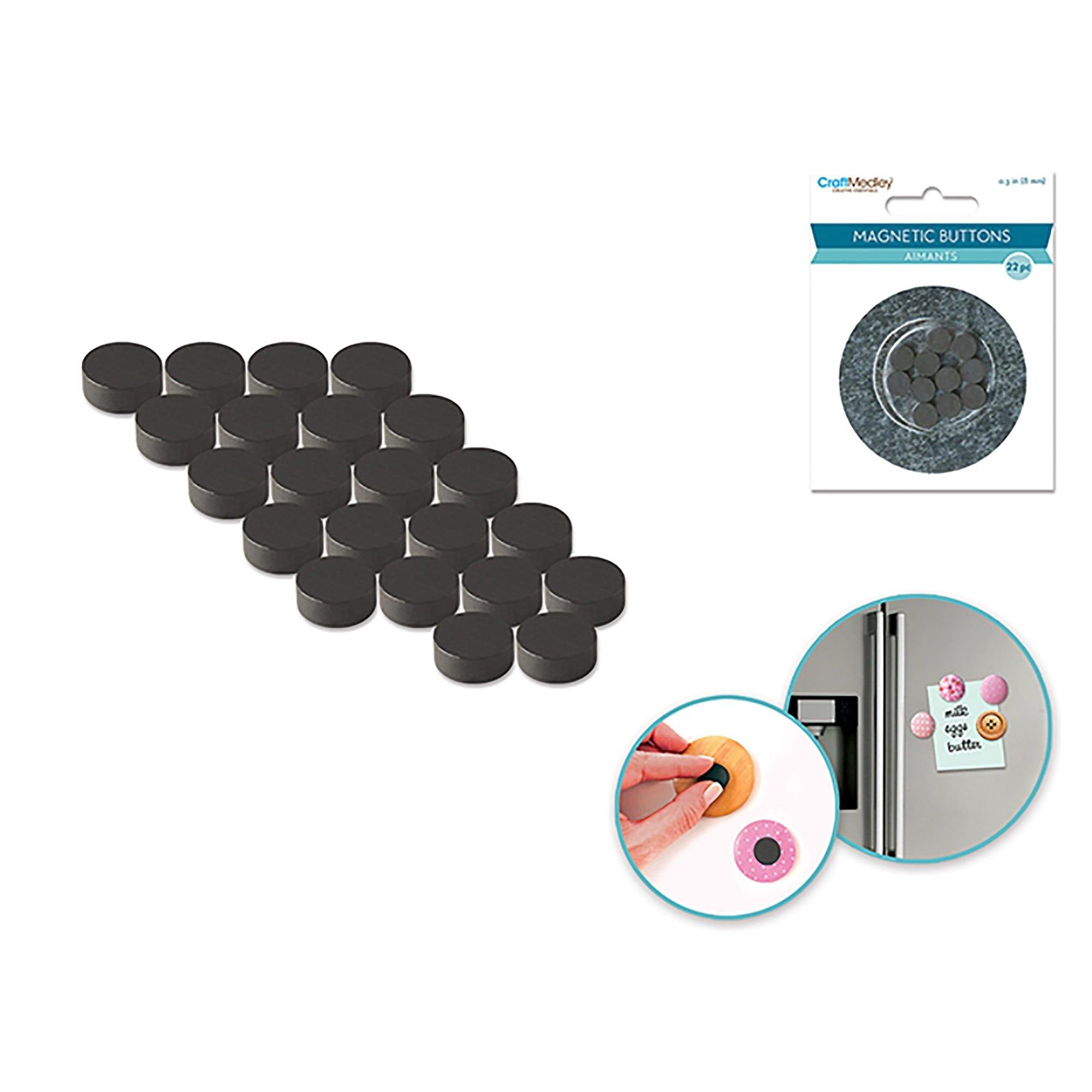 Magnetic Buttons: 8Mm 22Pcs/Pk On Mirror - Dollar Max Dépôt