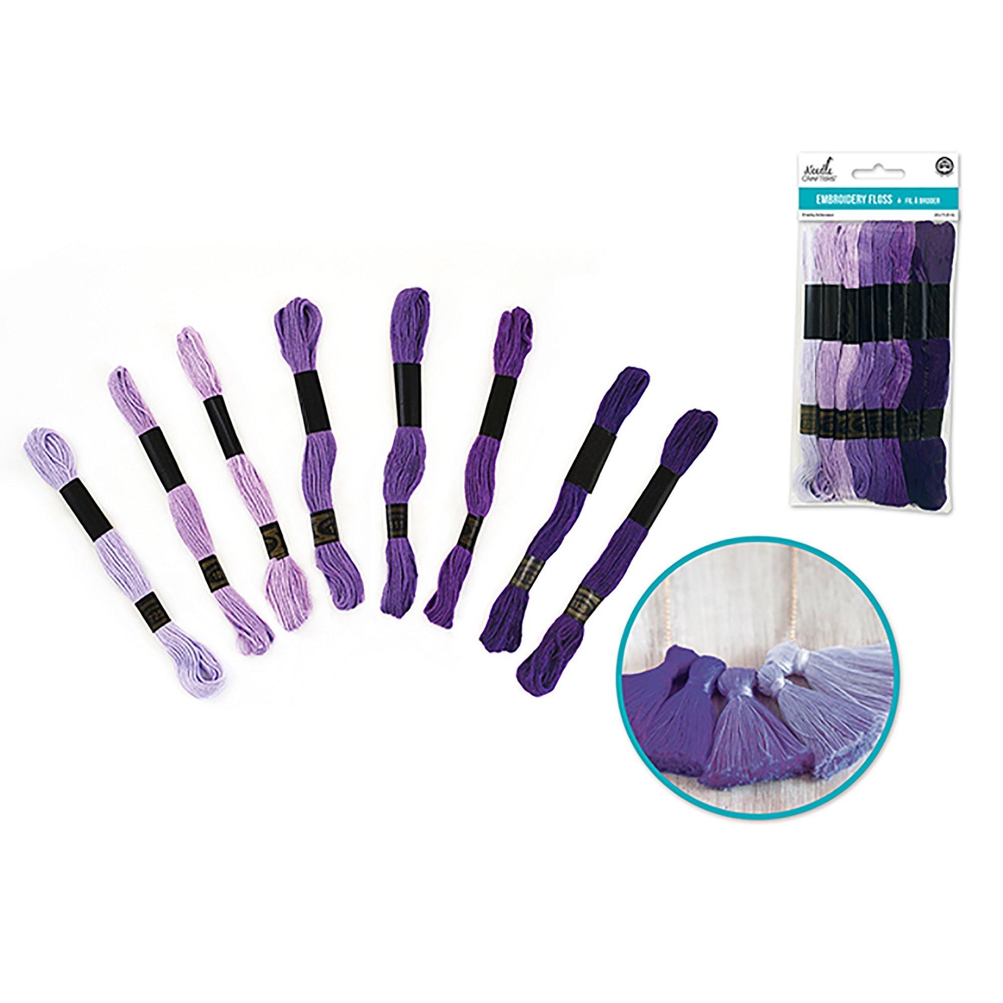 Lavender Dreams Needlecrafters: 8M Cotton Embroidery Floss 8 Hanks/Pkg - Dollar Max Dépôt