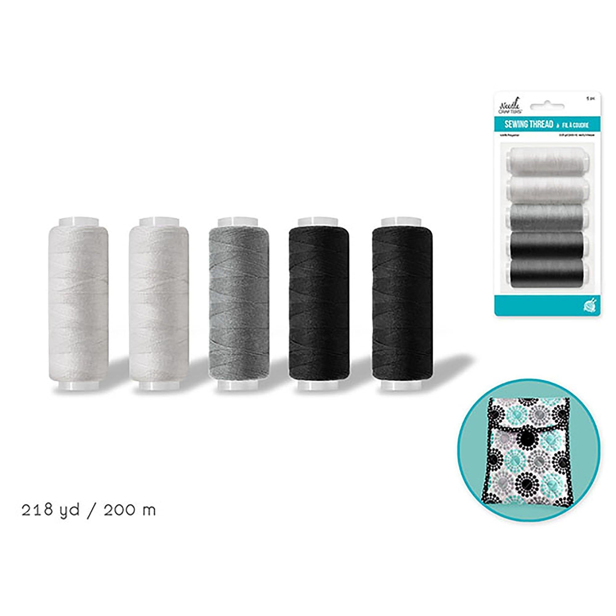 Classic Asst Needlecrafters: Polyester Sewing Thread X5 200M/Spool - Dollar Max Dépôt