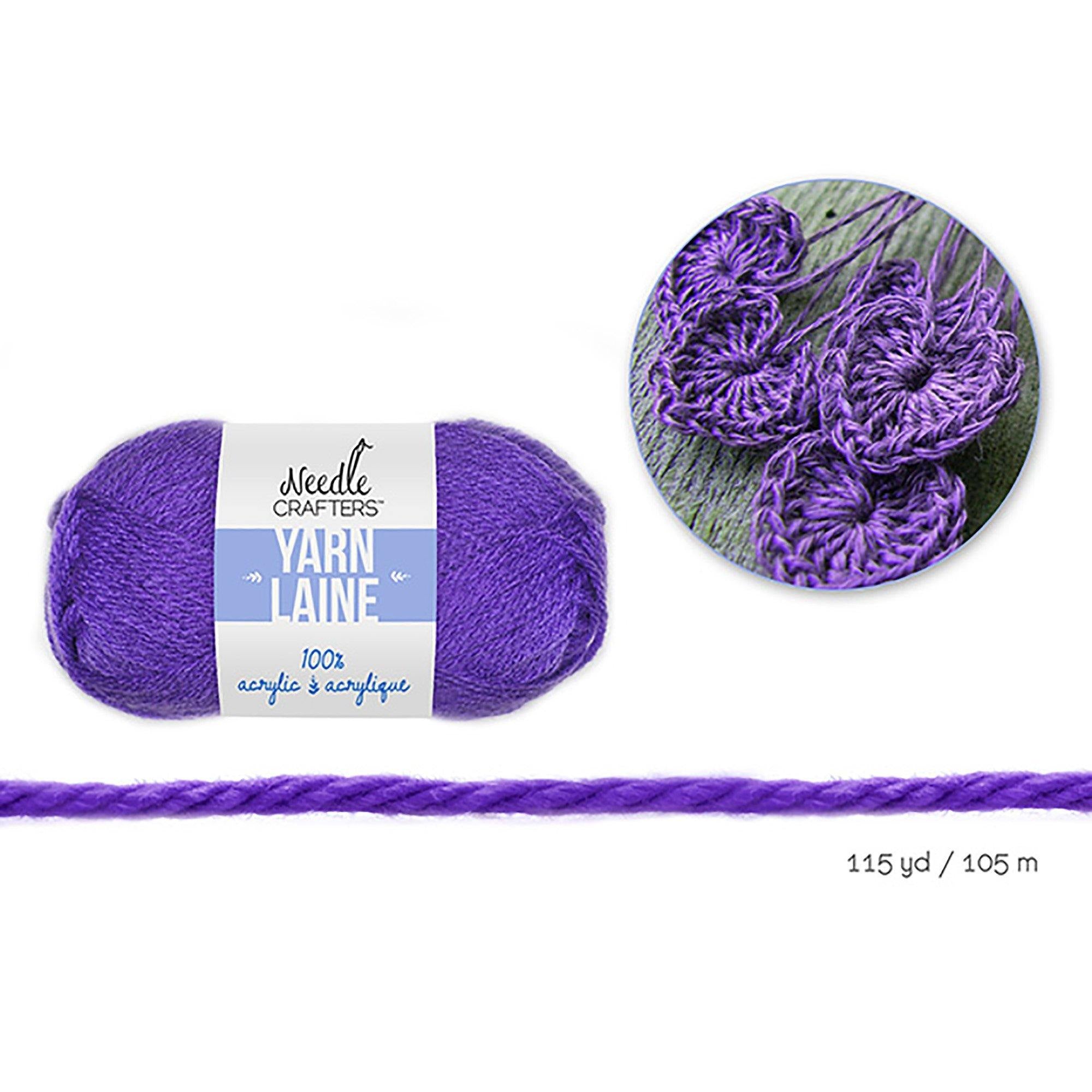 Grape Sherbert Needlecrafters: 50G Acrylic Yarn Standard Ball Dyed - Dollar Max Dépôt