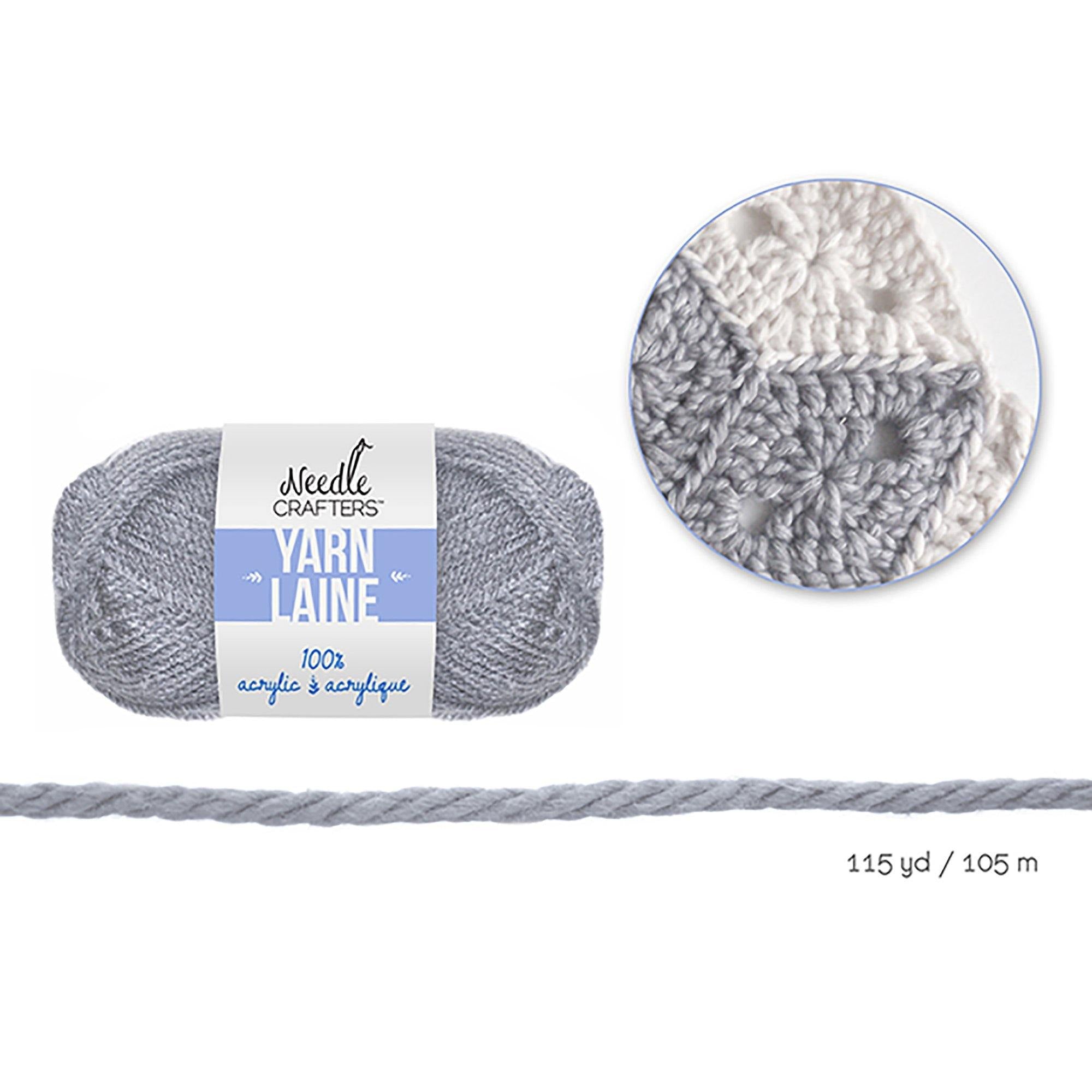 Light Grey Needlecrafters: 50G Acrylic Yarn Standard Ball Dyed - Dollar Max Dépôt