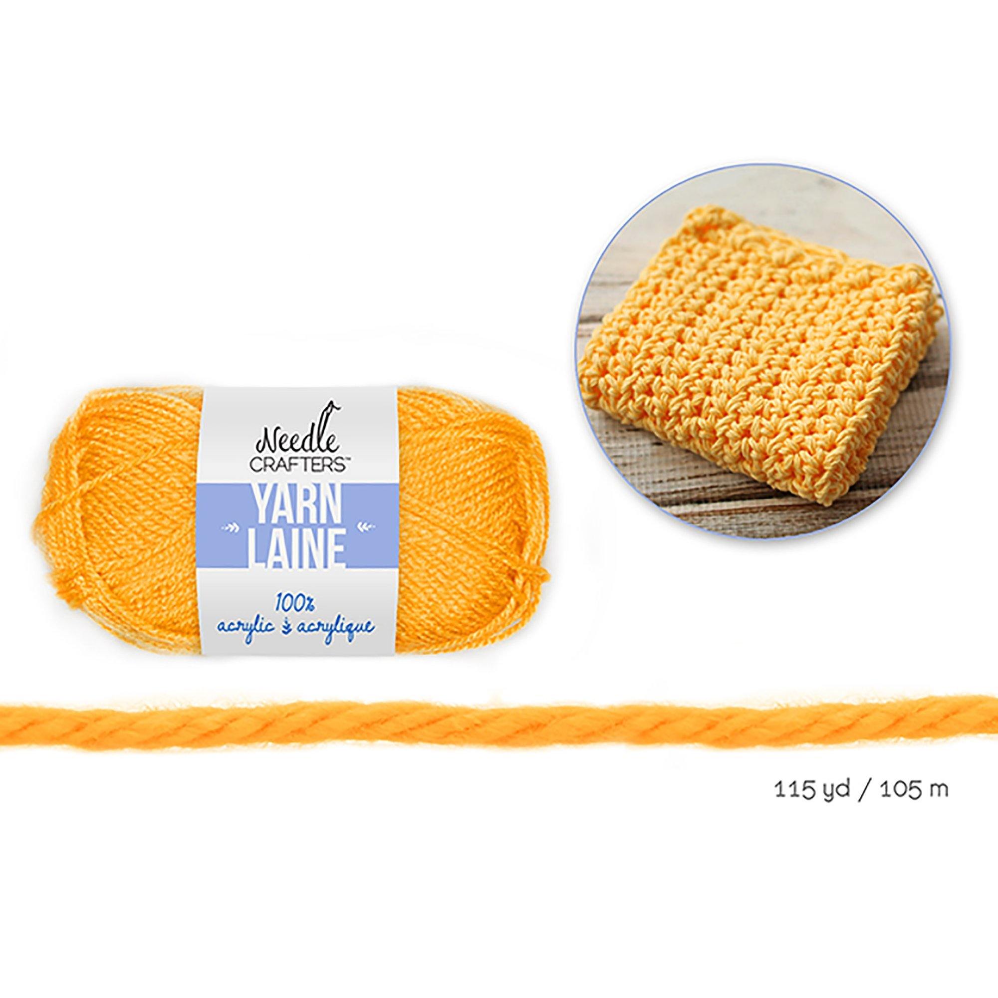 Golden Yellow Needlecrafters: 50G Acrylic Yarn Standard Ball Dyed - Dollar Max Dépôt